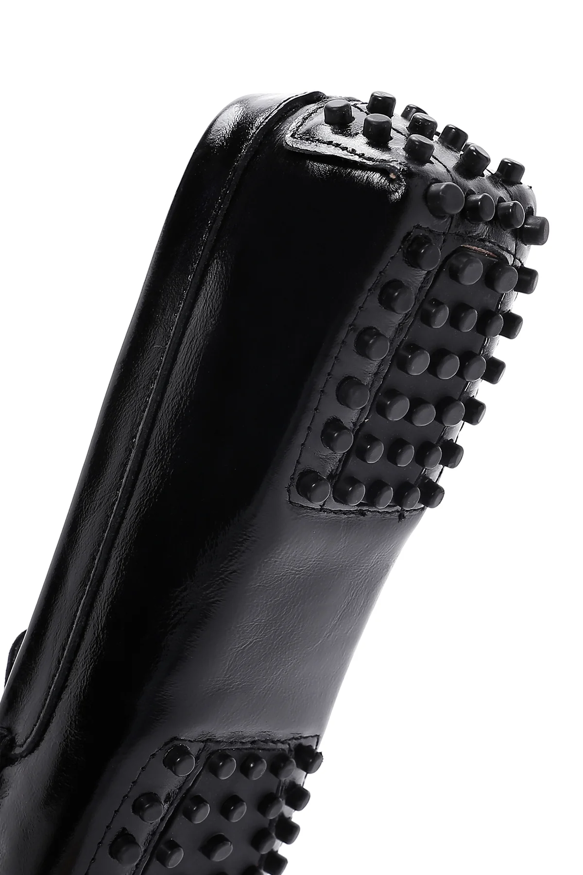 Kadın Siyah Rugan Deri Tokalı Loafer - Image 8