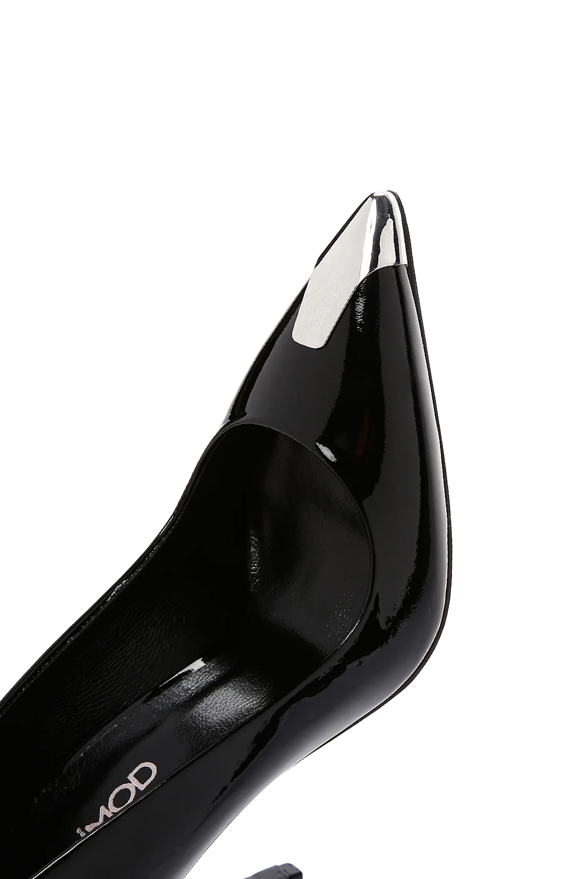 Kadın Siyah Rugan Deri Yüksek İnce Topuklu Stiletto - Image 8