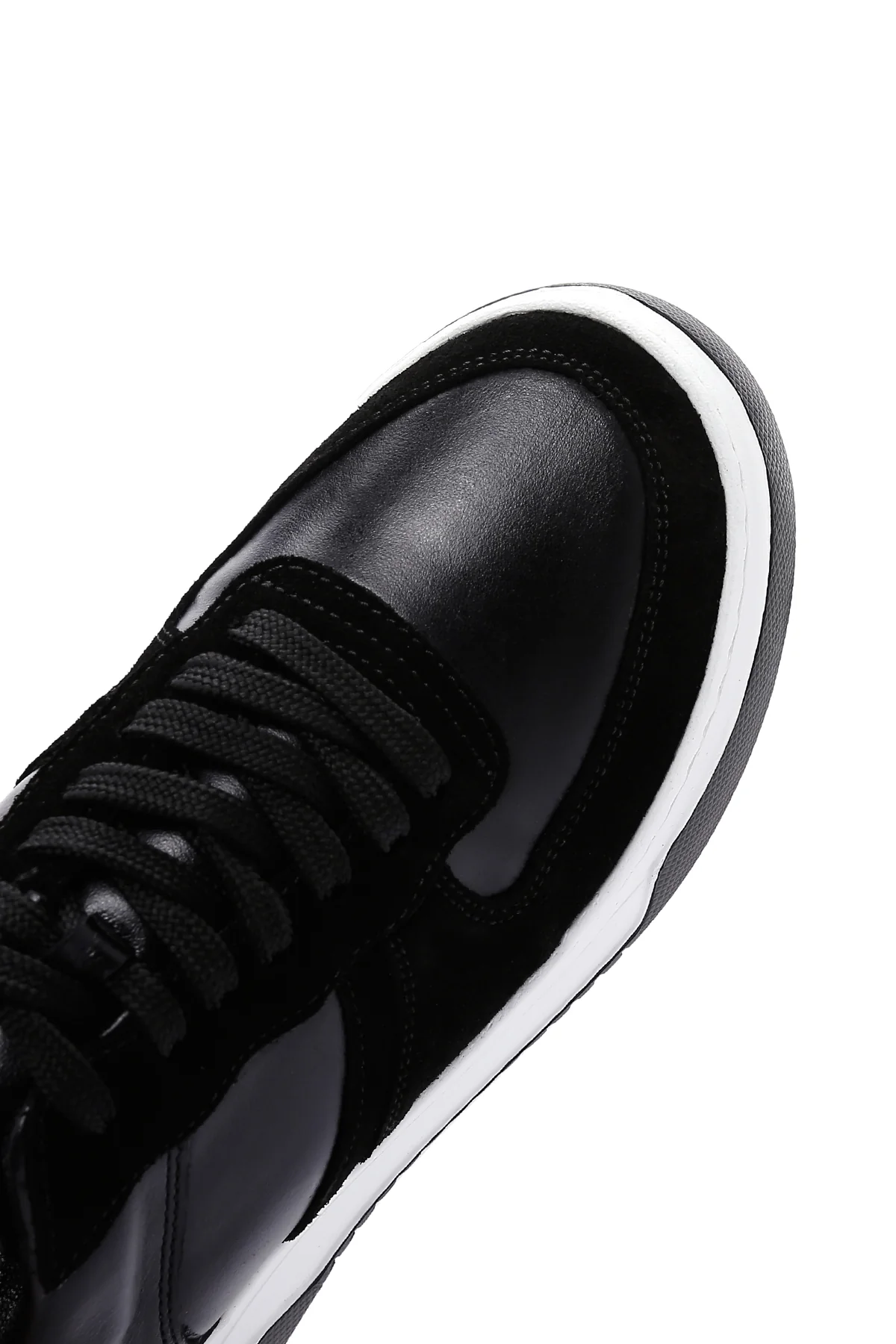 Kadın Siyah Süet Deri Sneaker - Image 8