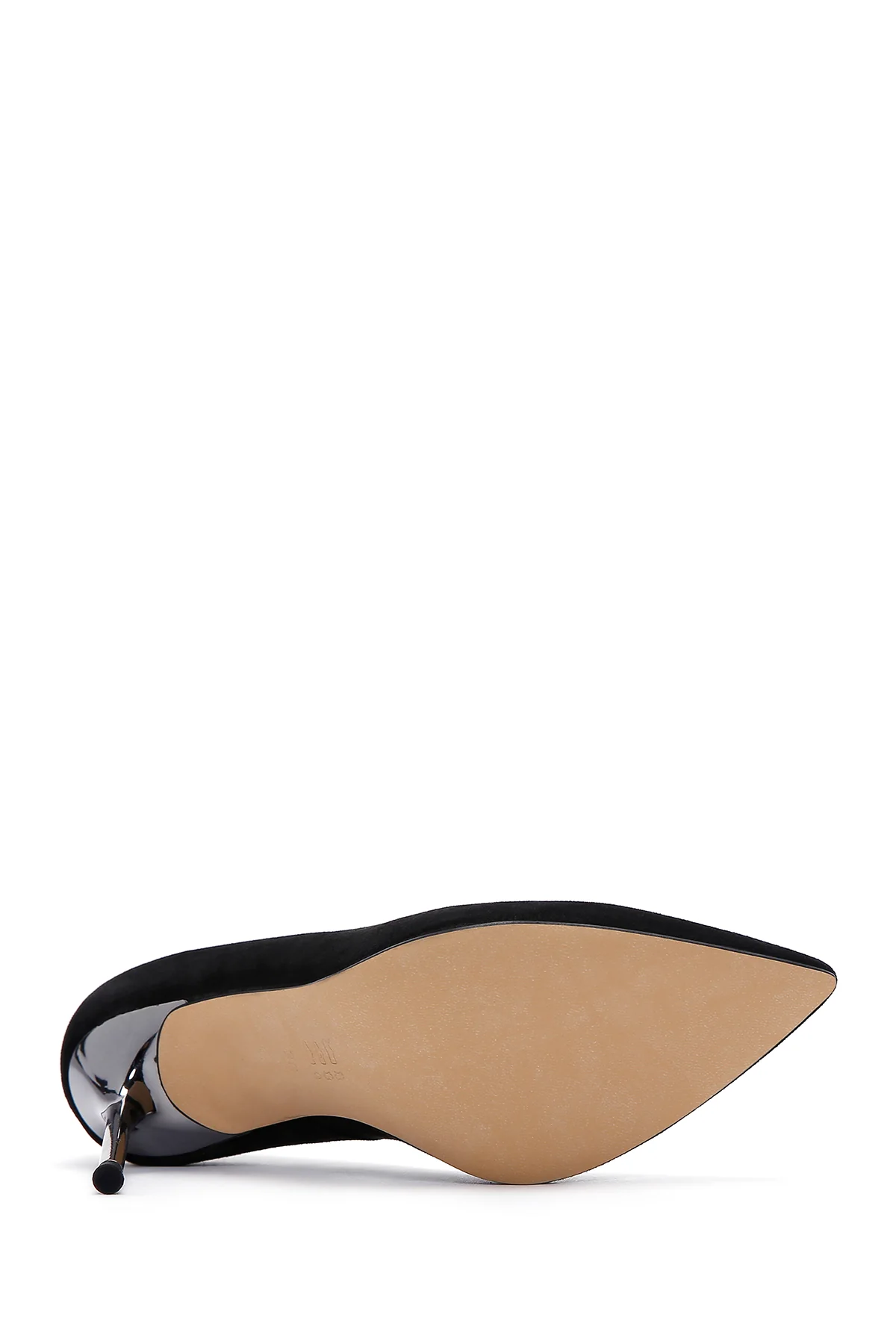 Kadın Siyah Süet Deri Stiletto - Image 5