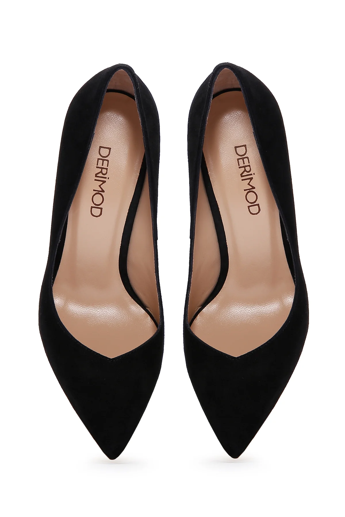 Kadın Siyah Süet Deri Stiletto - Image 7