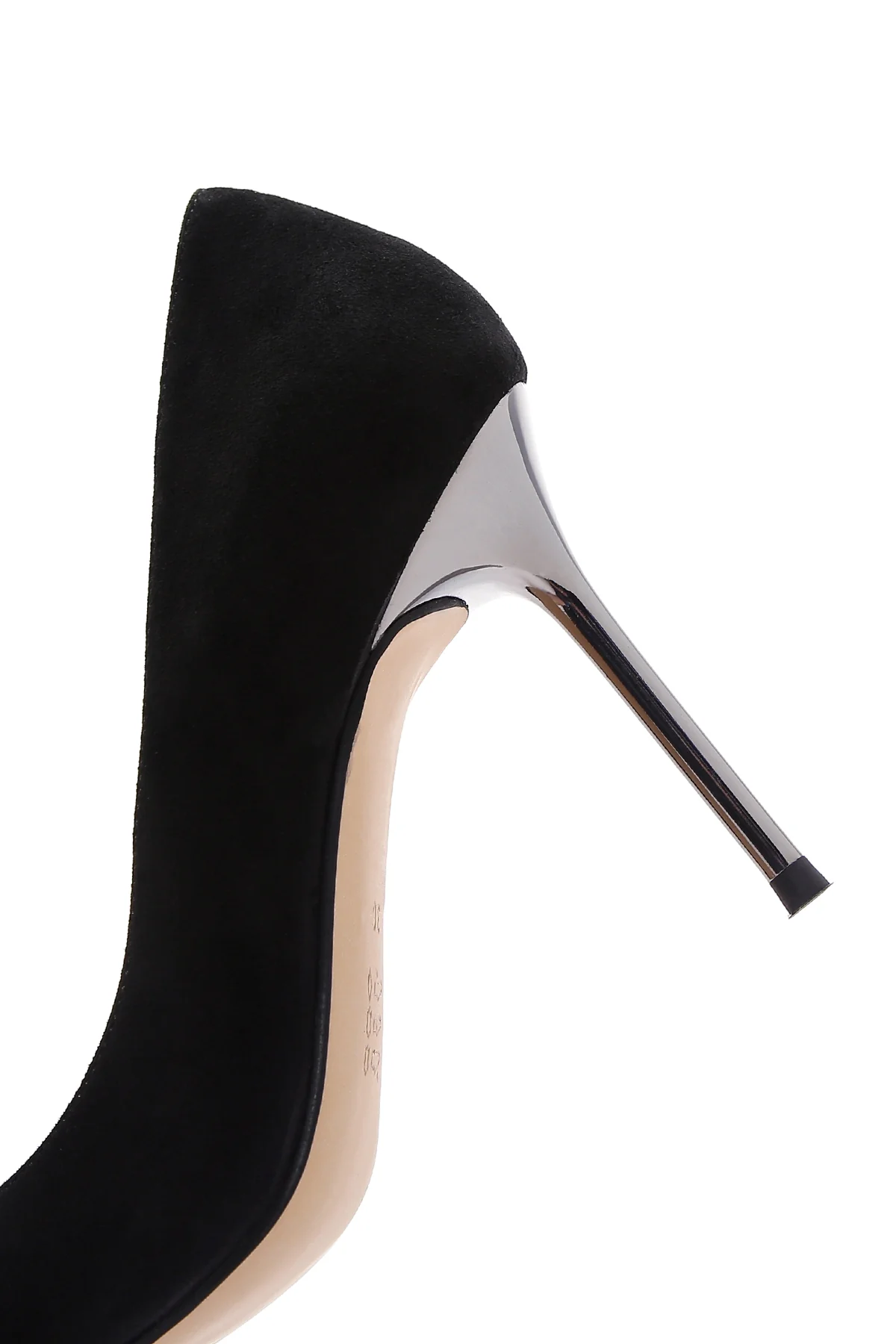 Kadın Siyah Süet Deri Stiletto - Image 8