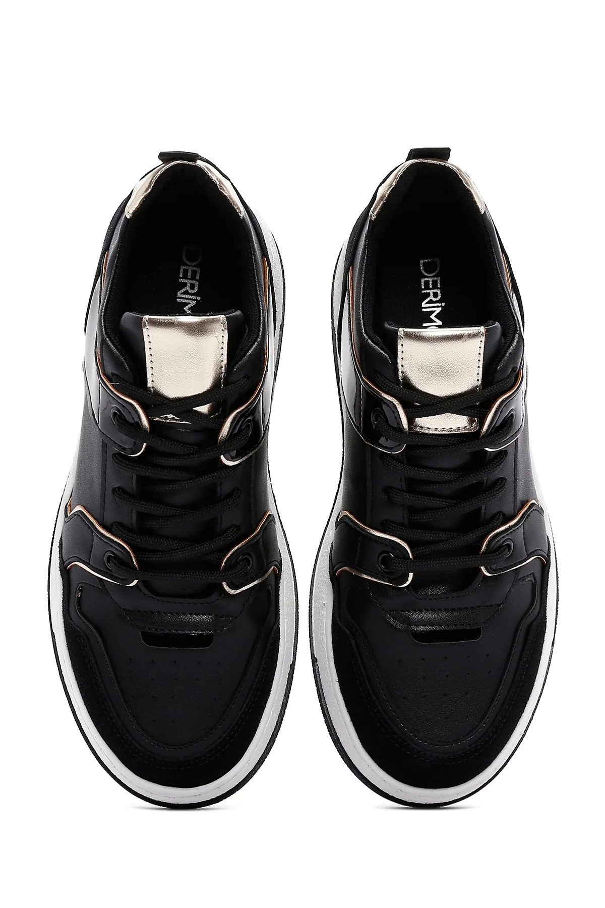 Kadın Siyah Süet Detaylı Sneaker - Image 6