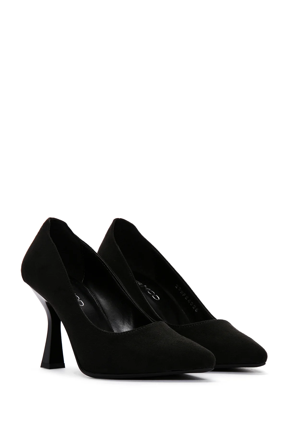 Kadın Siyah Süet Topuklu Stiletto - Image 4