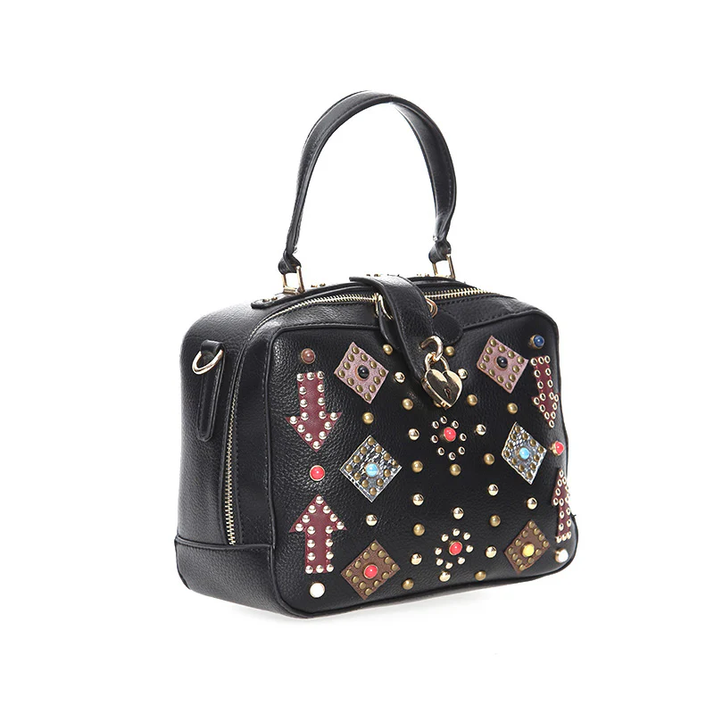 Kadın Siyah Suni Deri Çapraz Çanta - Image 12