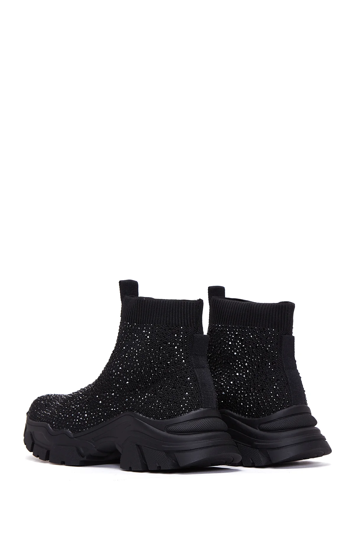 Kadın Siyah Taşlı Bilekli Sneaker - Image 5