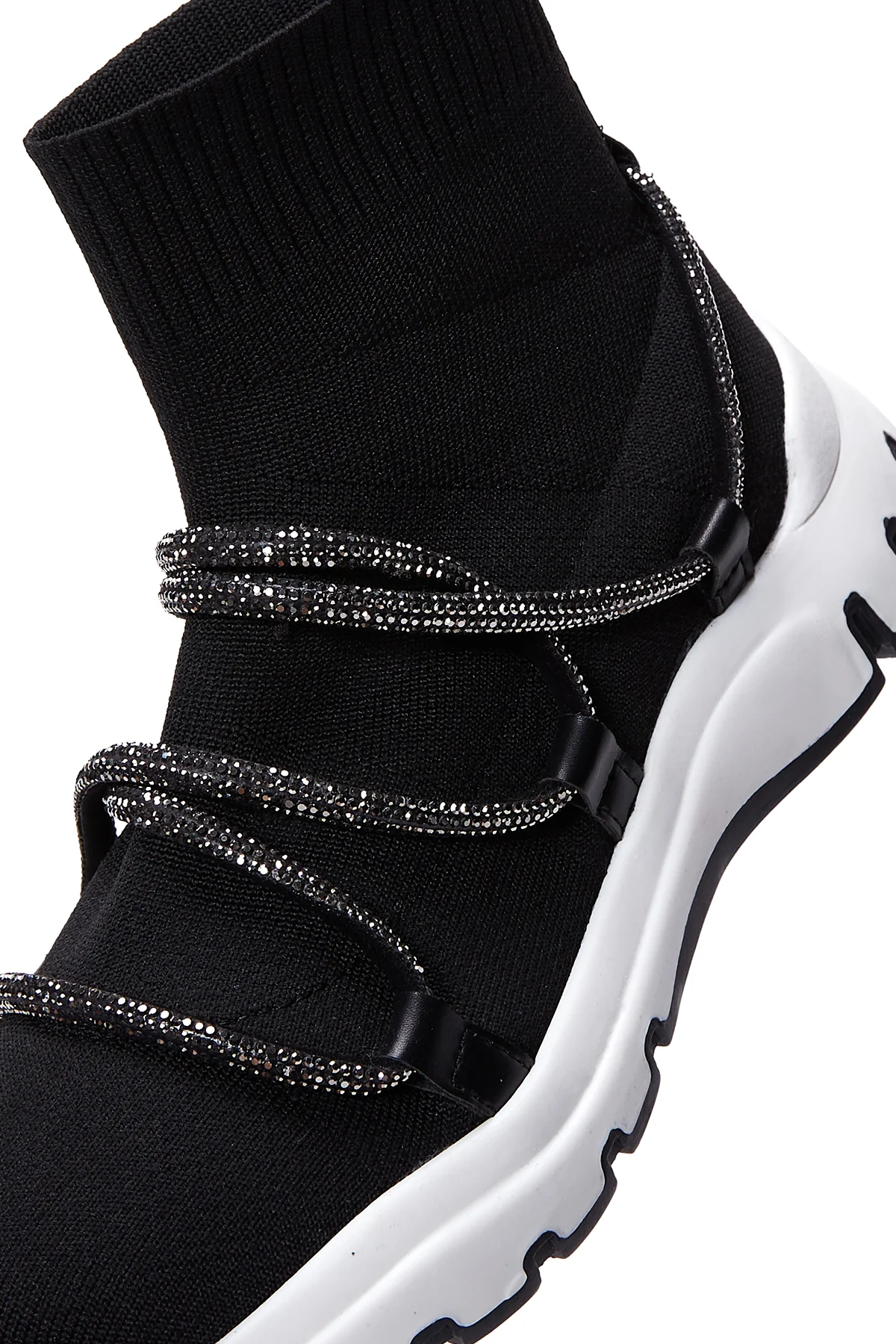 Kadın Siyah Taşlı Bilekli Sneaker - Image 9