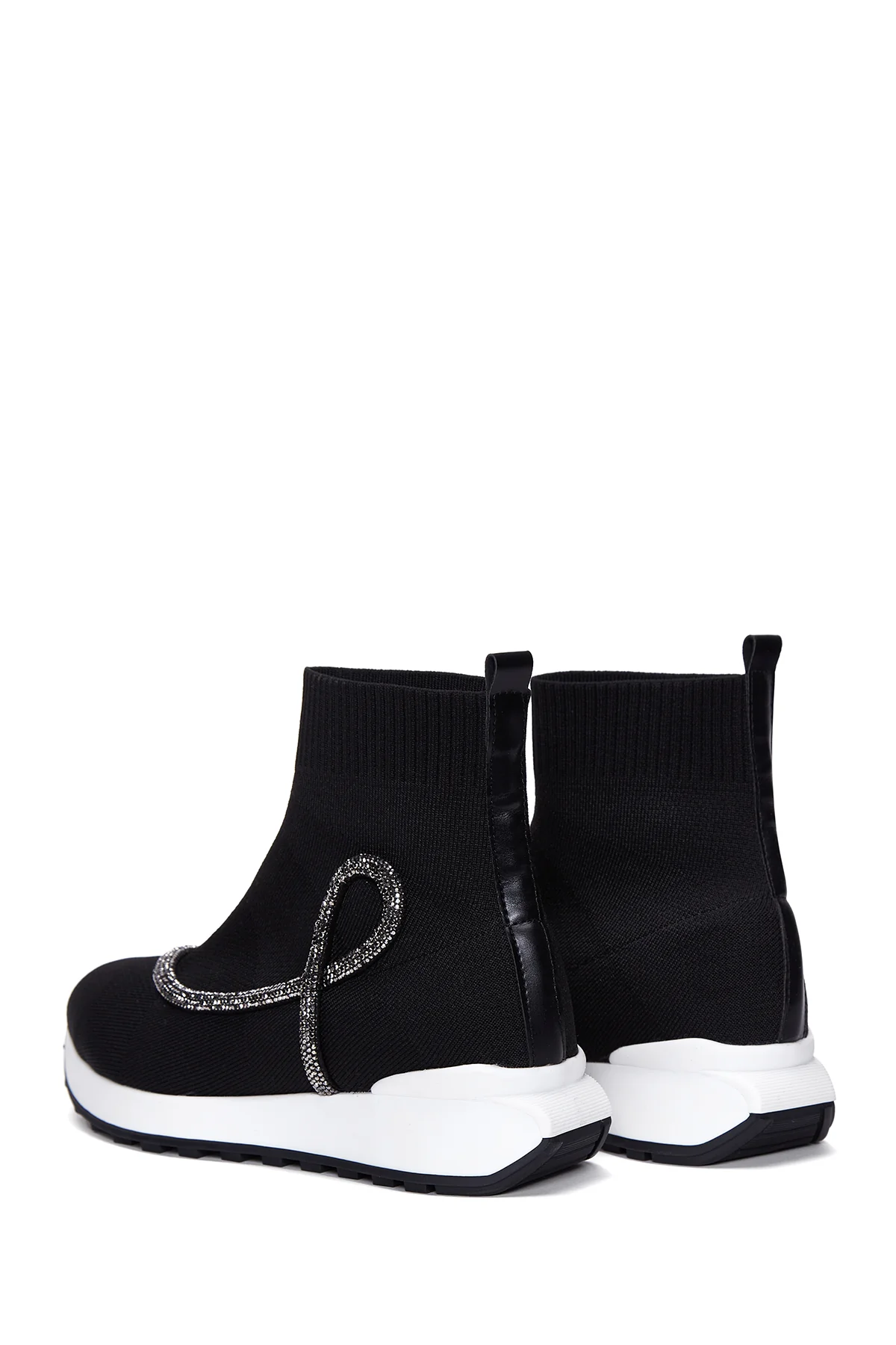 Kadın Siyah Taşlı Bilekli Sneaker - Image 5