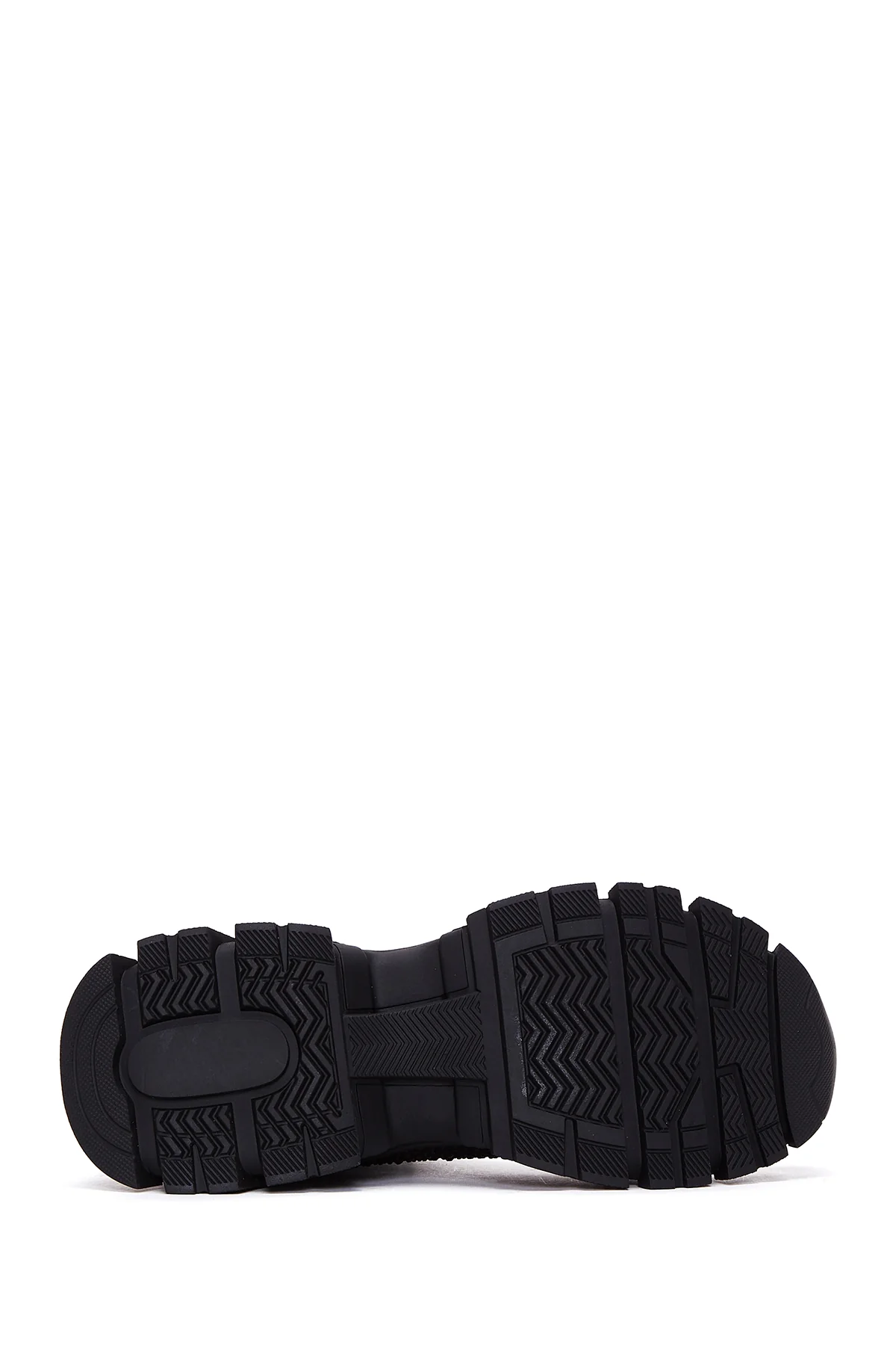 Kadın Siyah Taşlı Kalın Tabanlı Bilekli Sneaker - Image 4