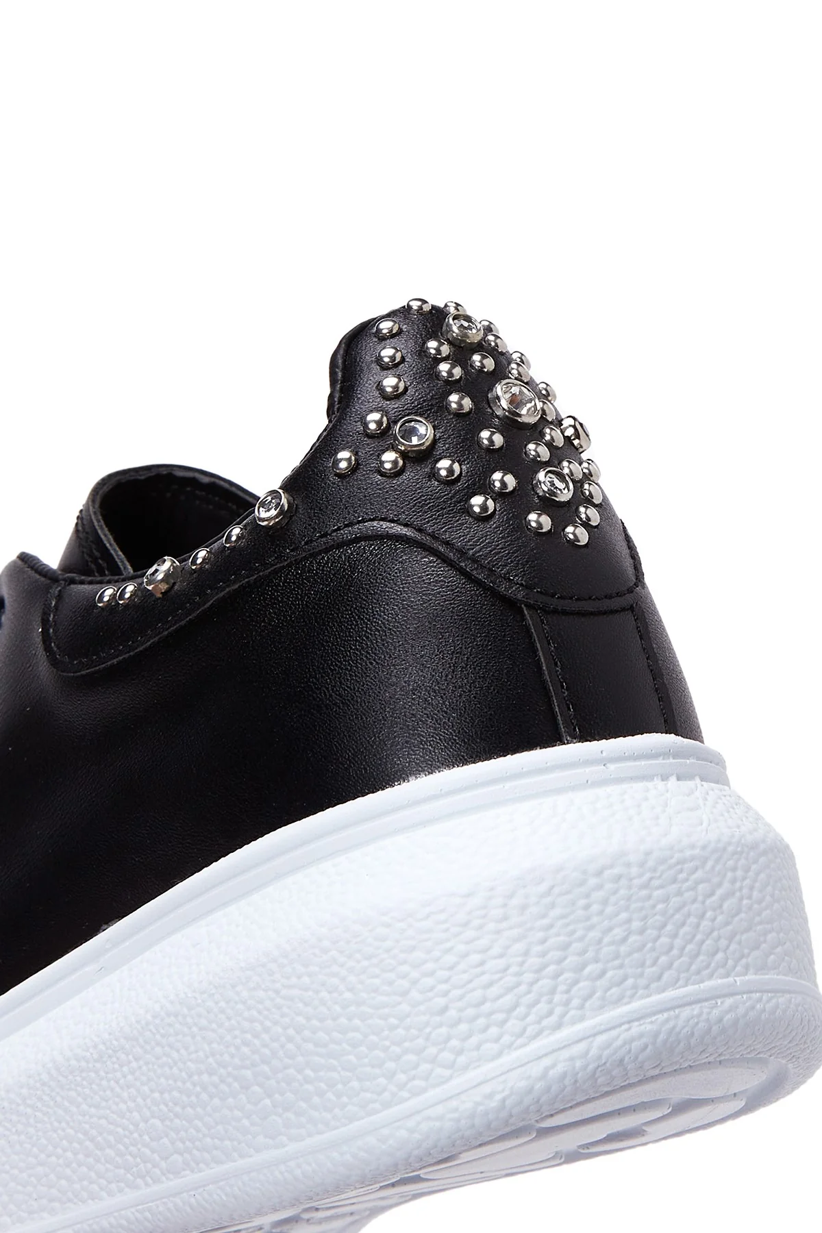 Kadın Siyah Taşlı Kalın Tabanlı Sneaker - Image 7