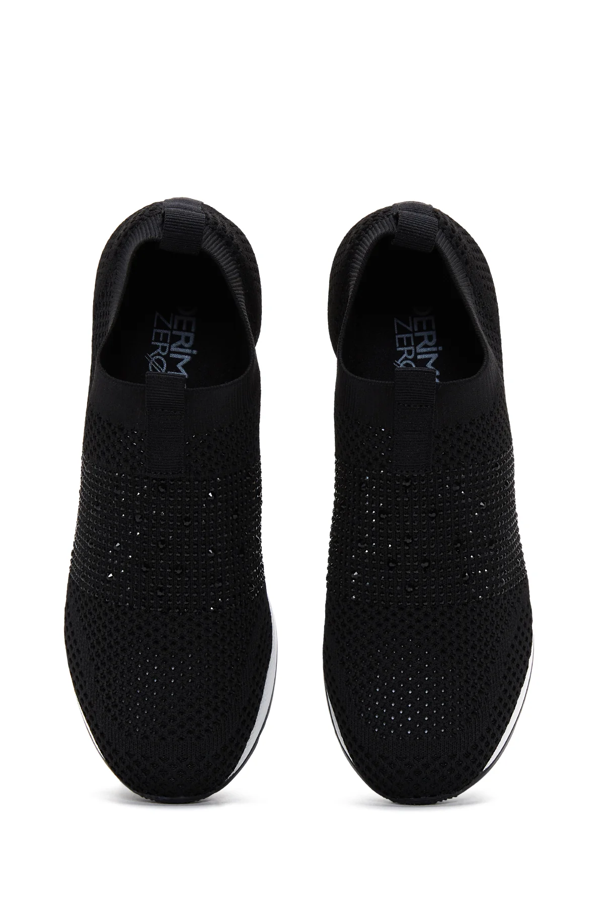 Kadın Siyah Taşlı Sneaker - Image 6