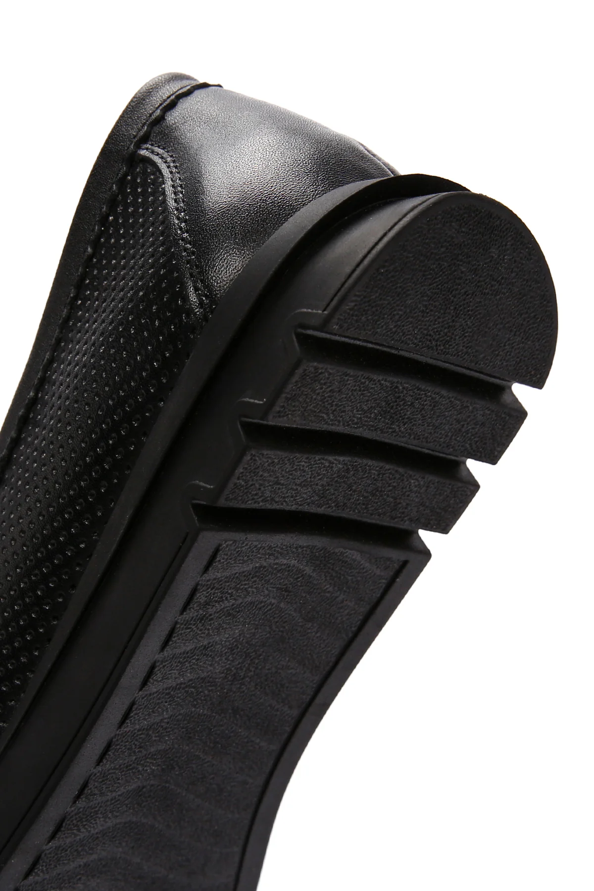 Kadın Siyah Toka Detaylı Deri Comfort Loafer - Image 8