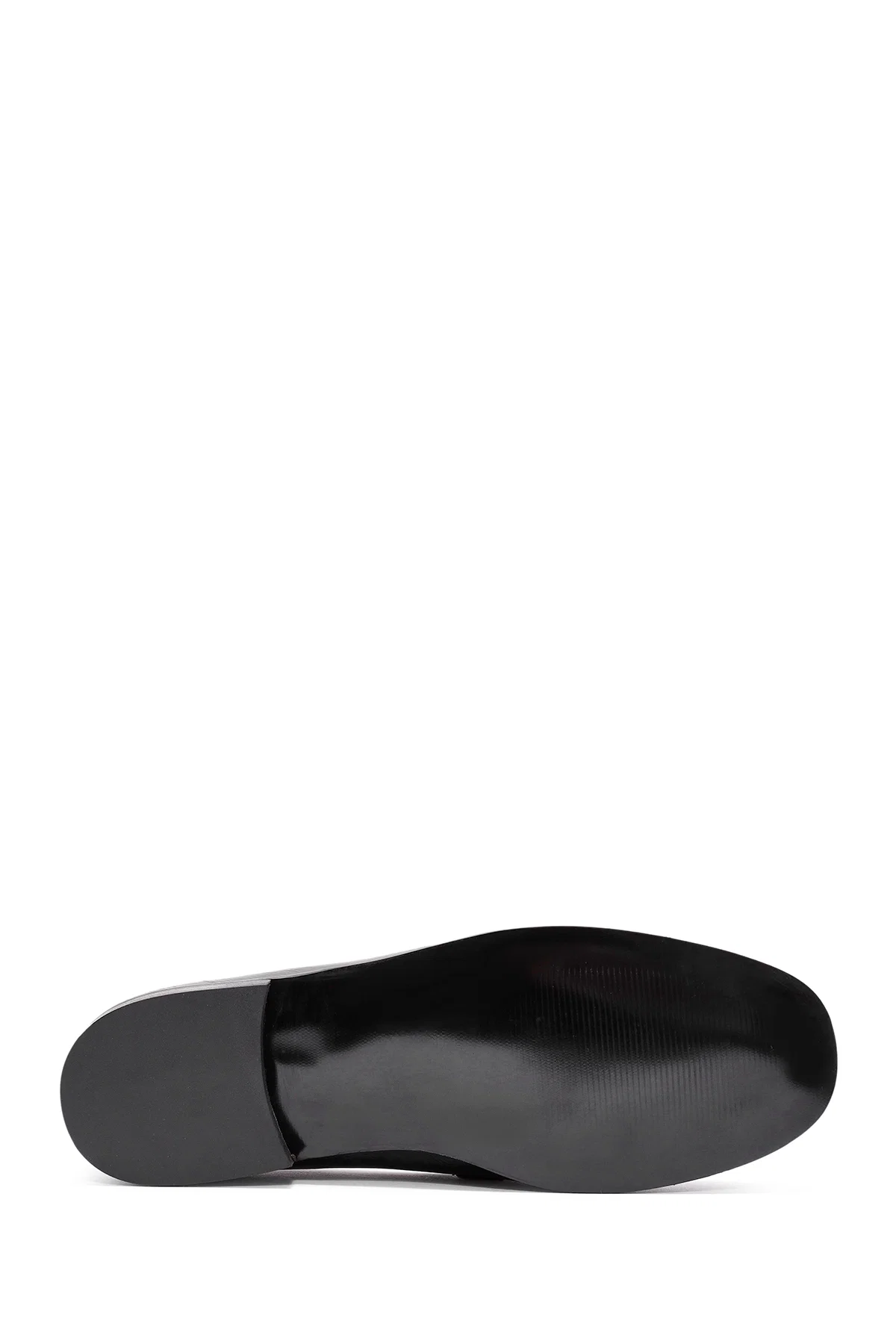 Kadın Siyah Toka Detaylı Deri Maskülen Loafer - Image 4