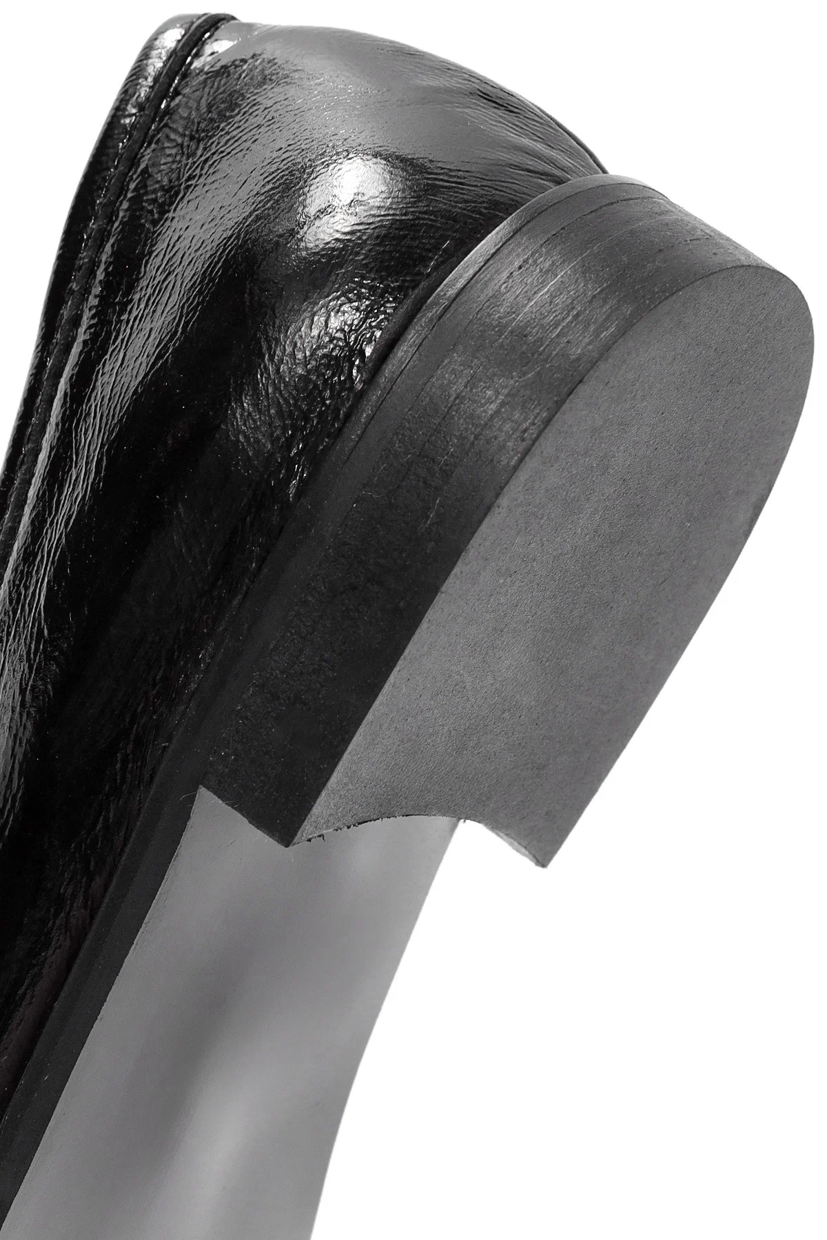 Kadın Siyah Toka Detaylı Deri Maskülen Loafer - Image 8