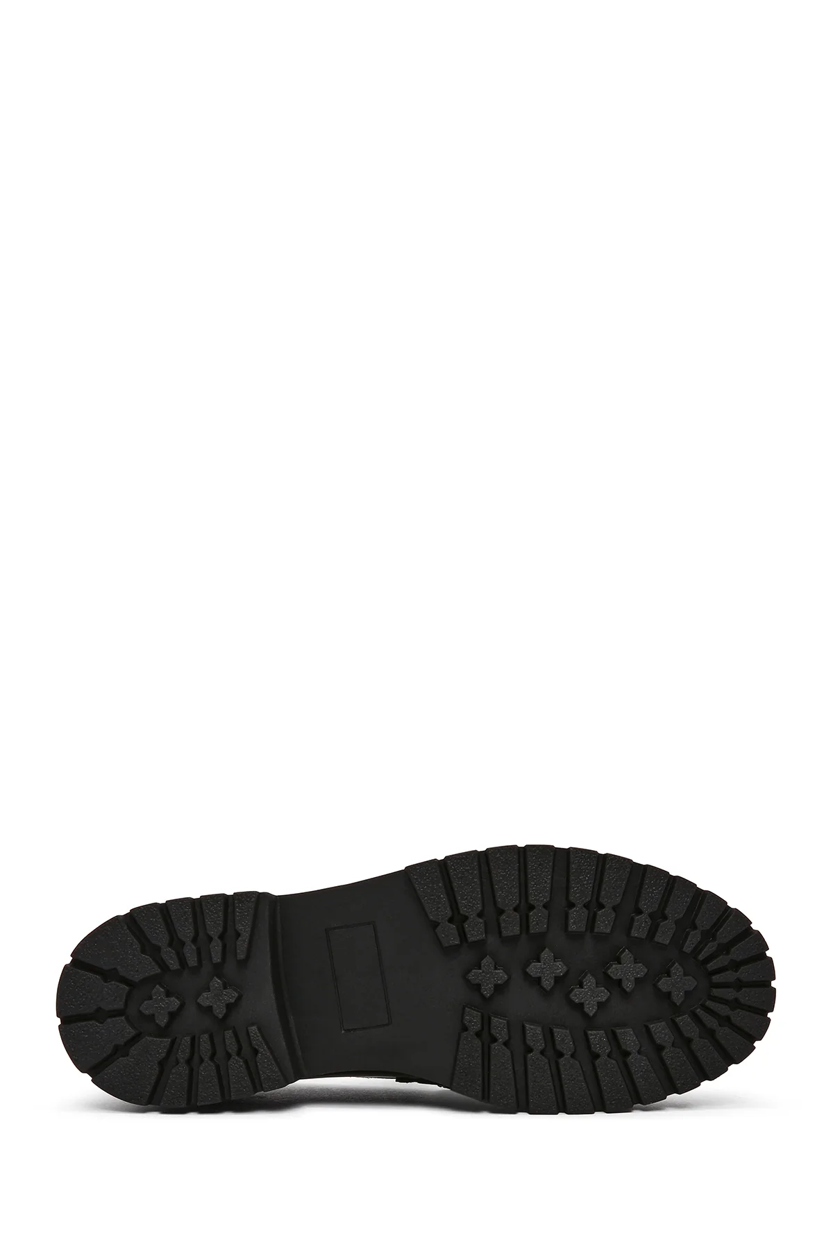 Kadın Siyah Toka Detaylı Kalın Tabanlı Deri Maskülen Loafer - Image 5
