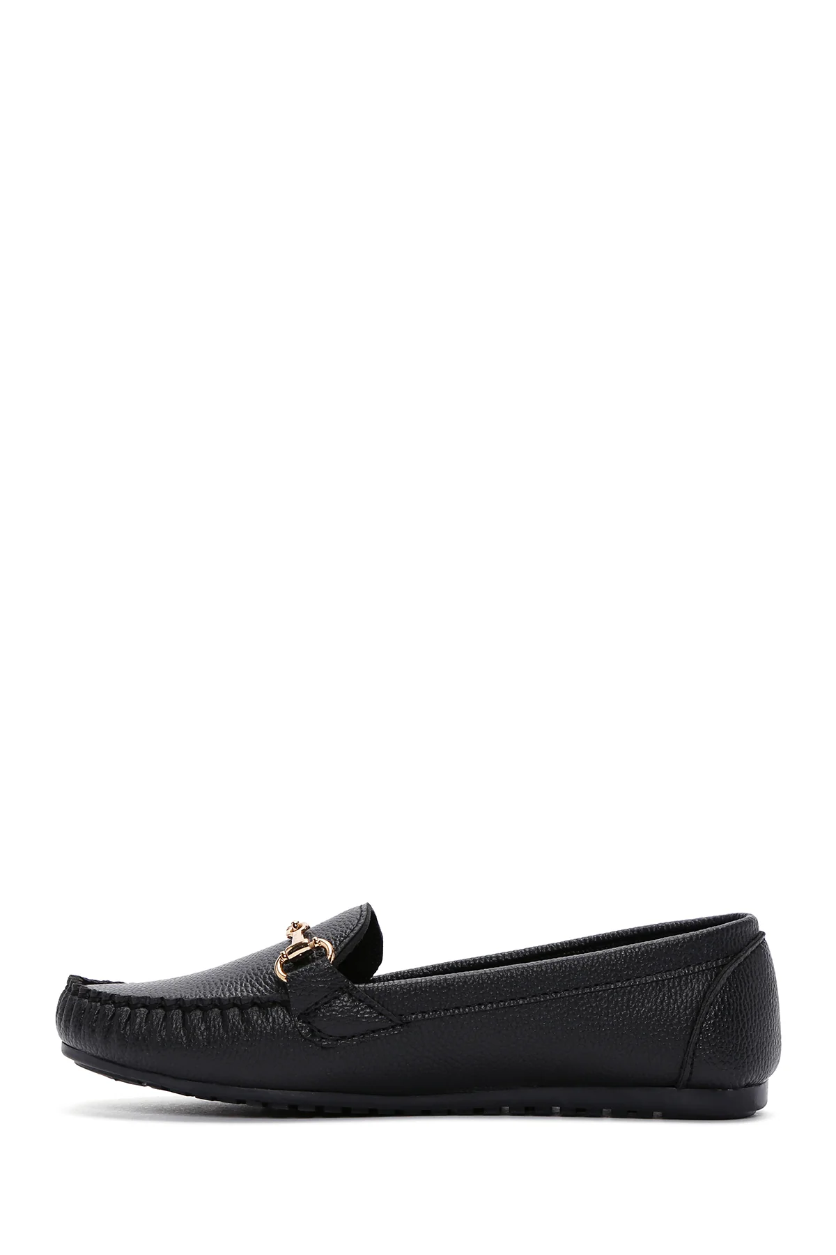 Kadın Siyah Toka Detaylı Loafer - Image 2