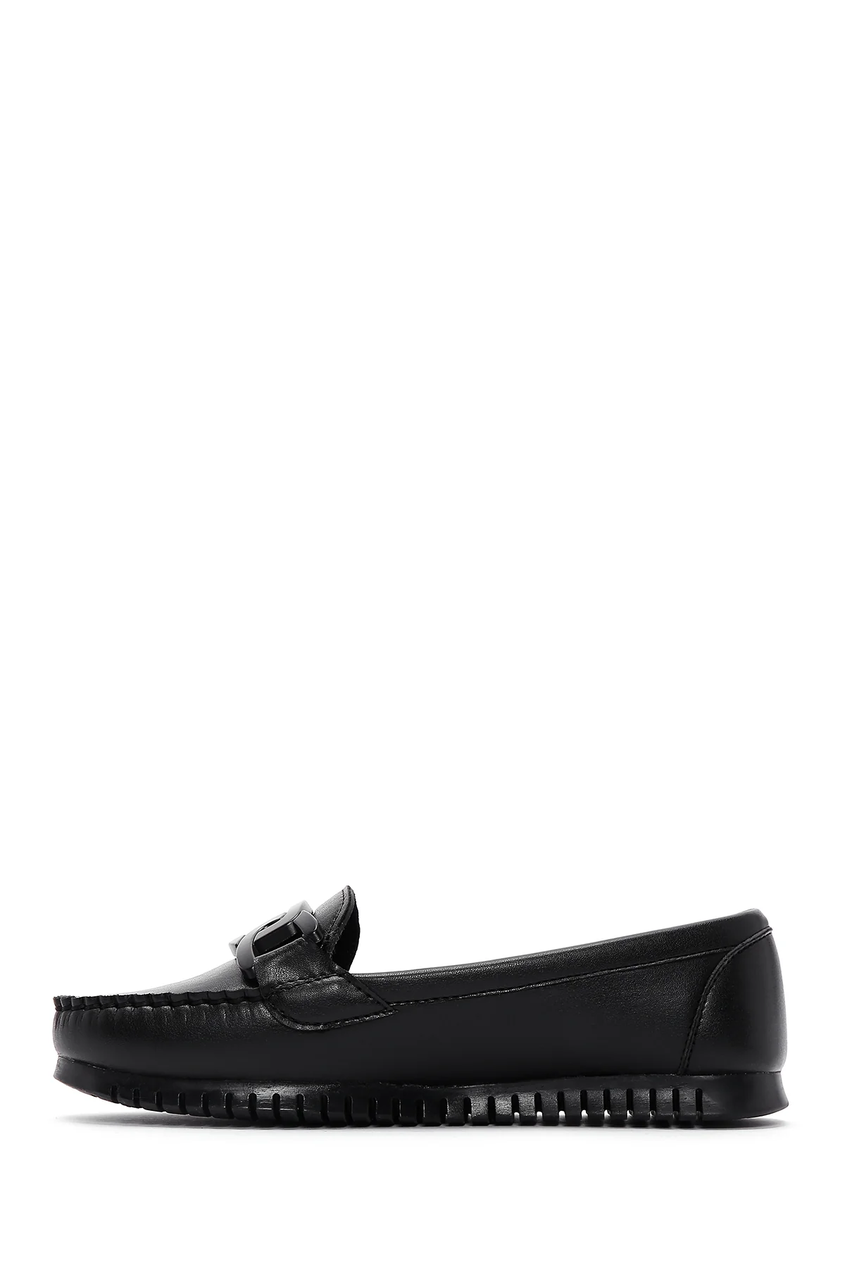 Kadın Siyah Toka Detaylı Loafer - Image 2