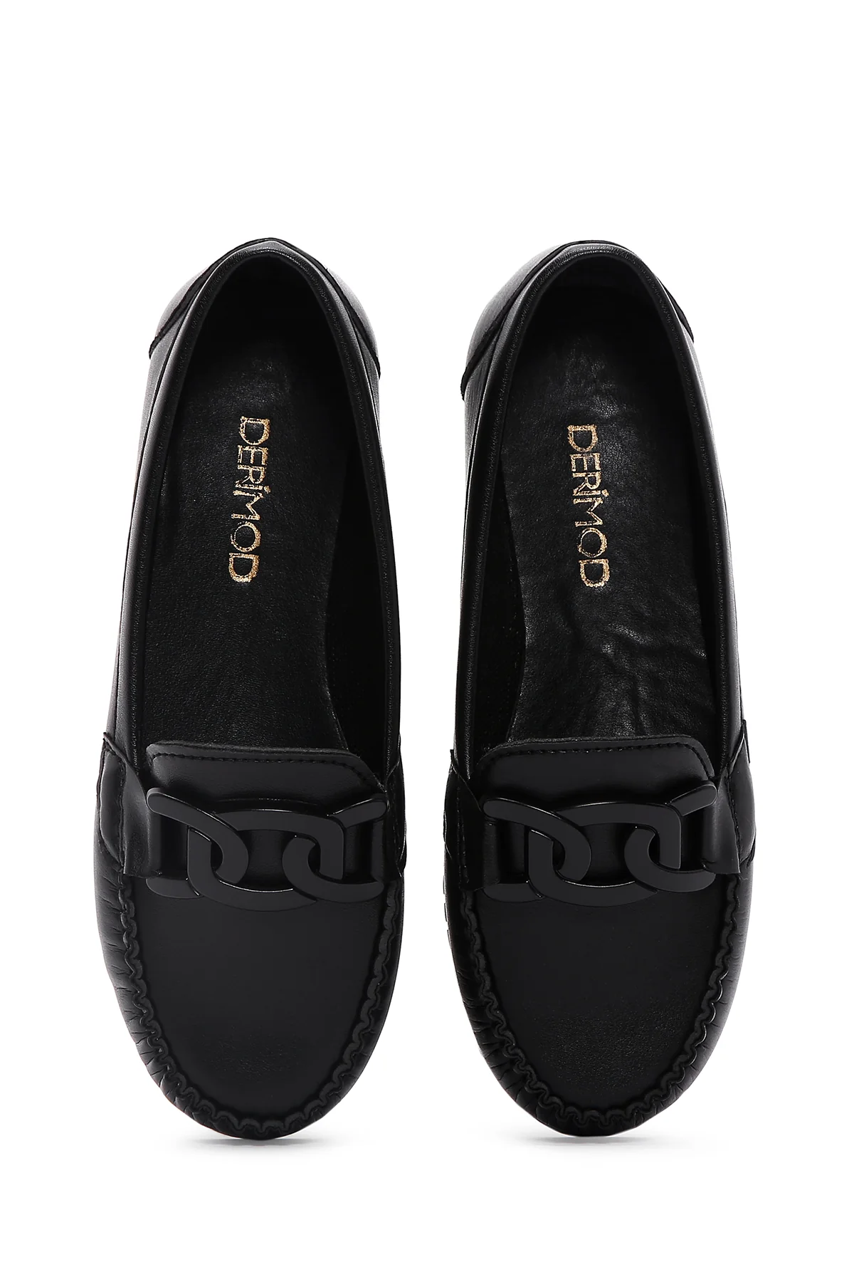 Kadın Siyah Toka Detaylı Loafer - Image 6