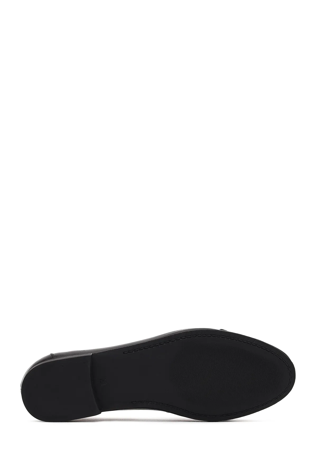 Kadın Siyah Tokalı Deri Loafer - Image 4
