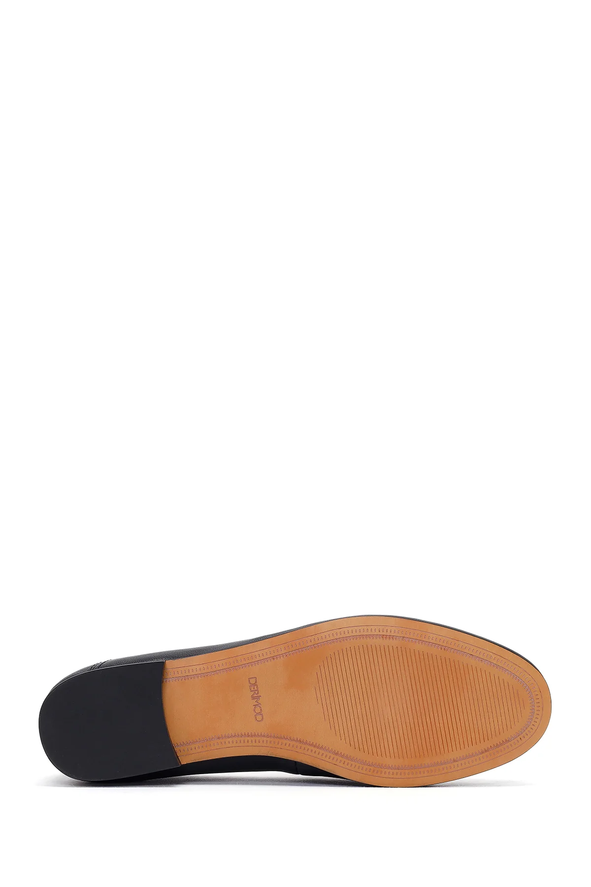 Kadın Siyah Tokalı Deri Loafer - Image 5
