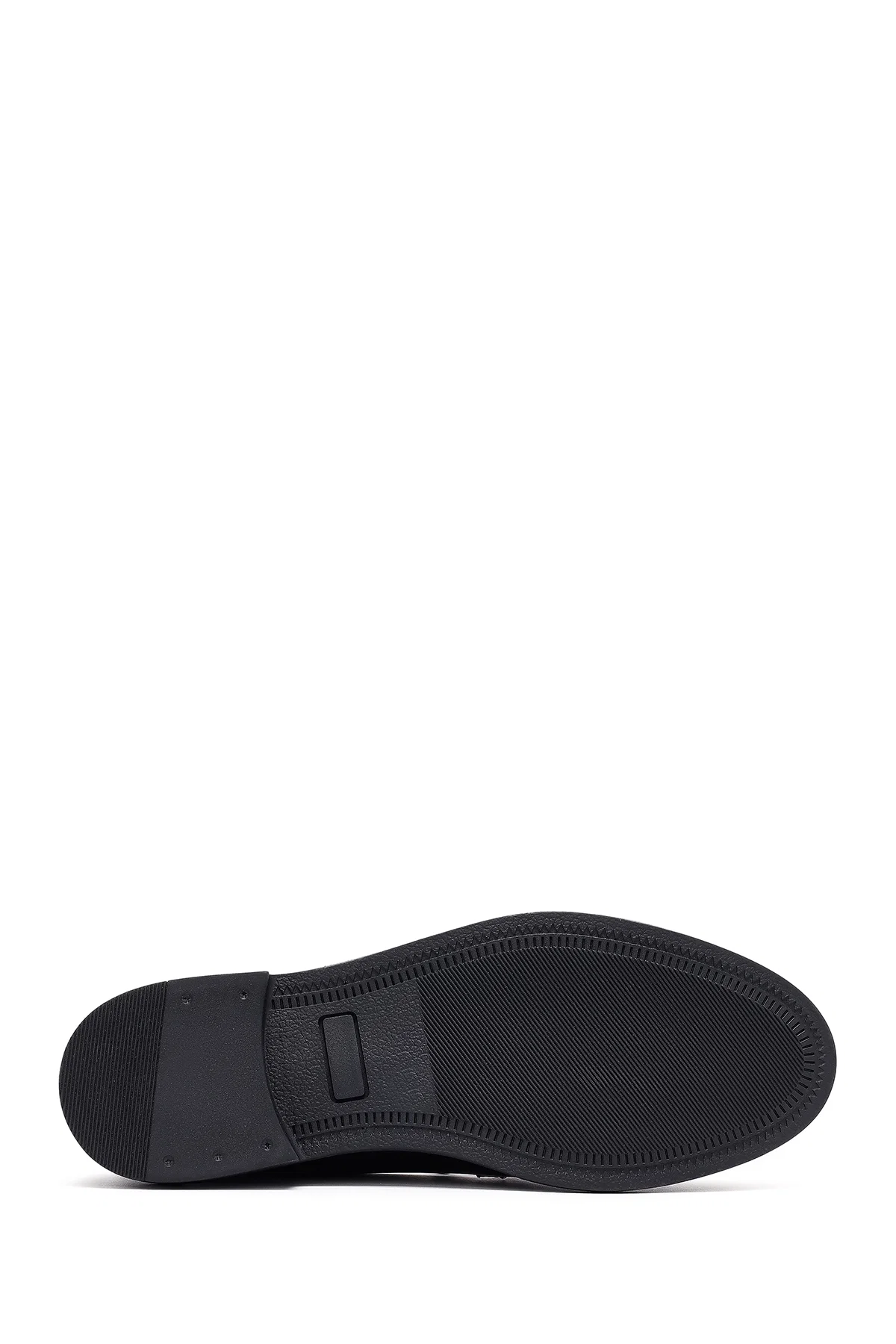 Kadın Siyah Tokalı Deri Maskülen Loafer - Image 4