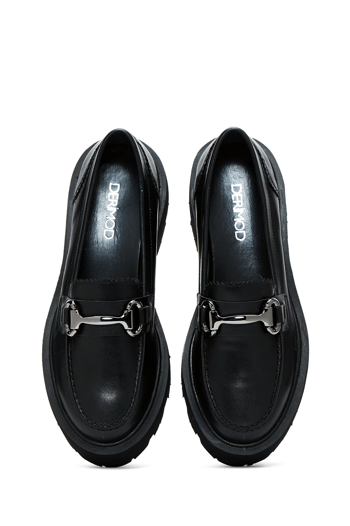 Kadın Siyah Tokalı Loafer - Image 5