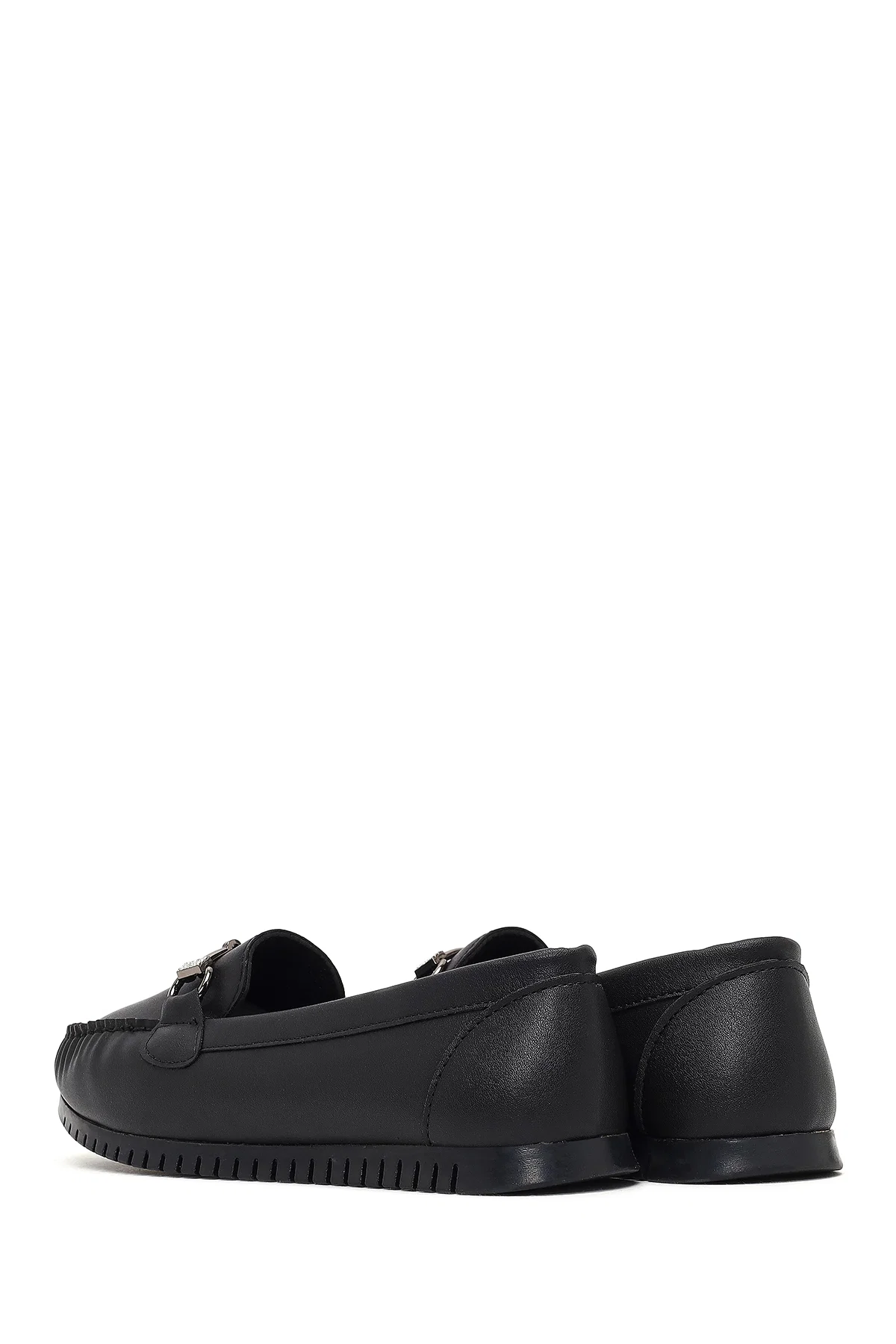 Kadın Siyah Tokalı Loafer - Image 5