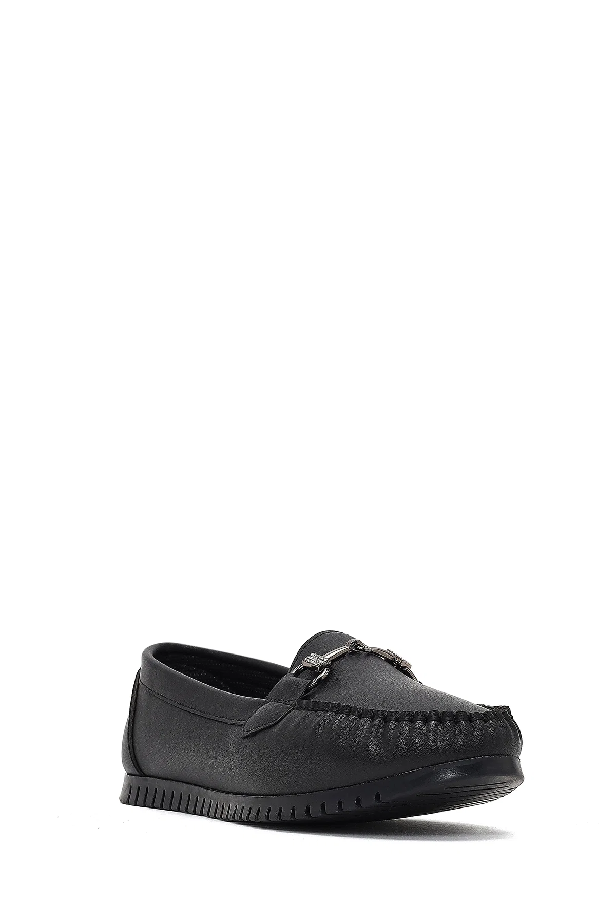 Kadın Siyah Tokalı Loafer - Image 6