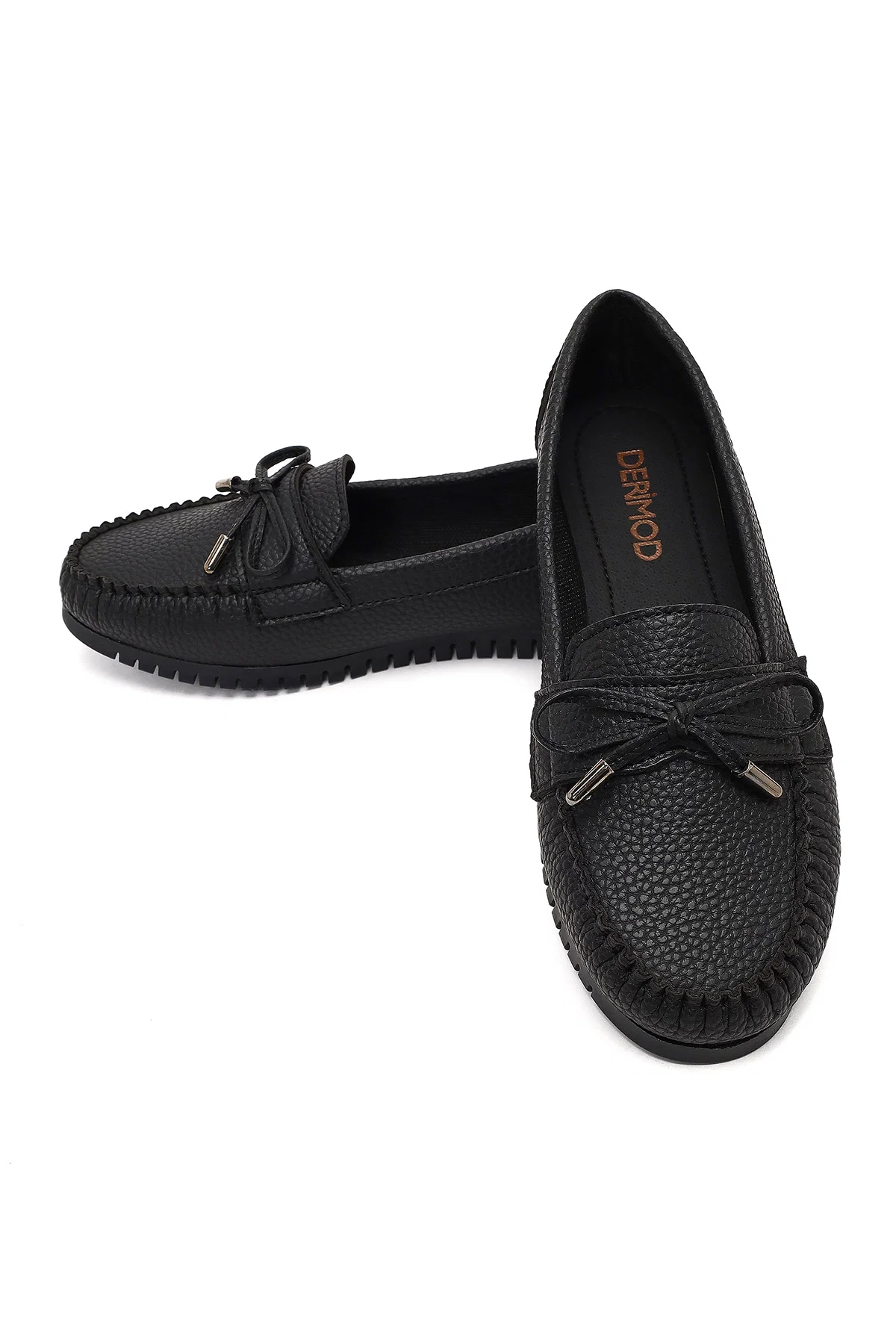 Kadın Siyah Tokalı Loafer - Image 10