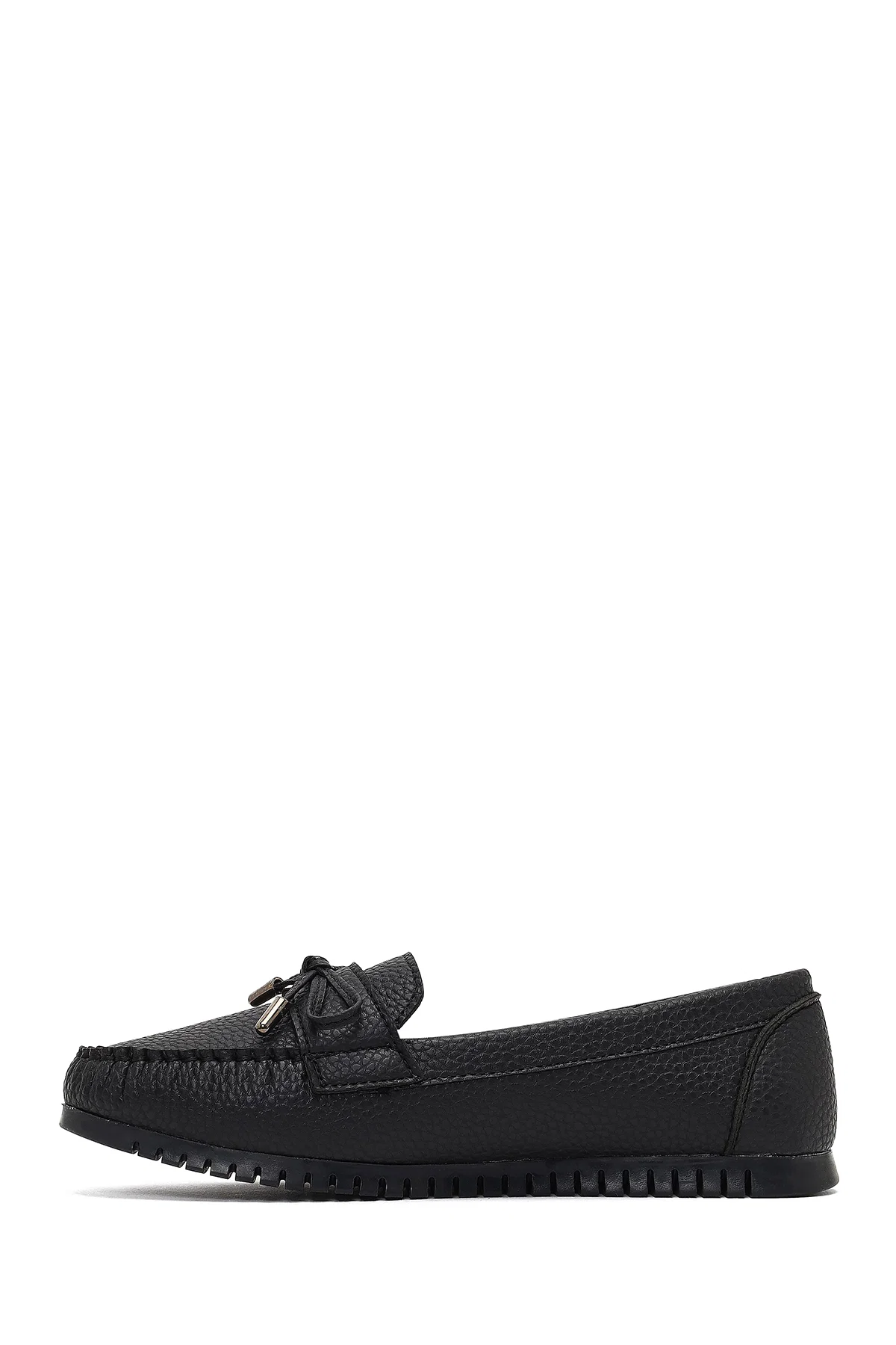Kadın Siyah Tokalı Loafer - Image 2
