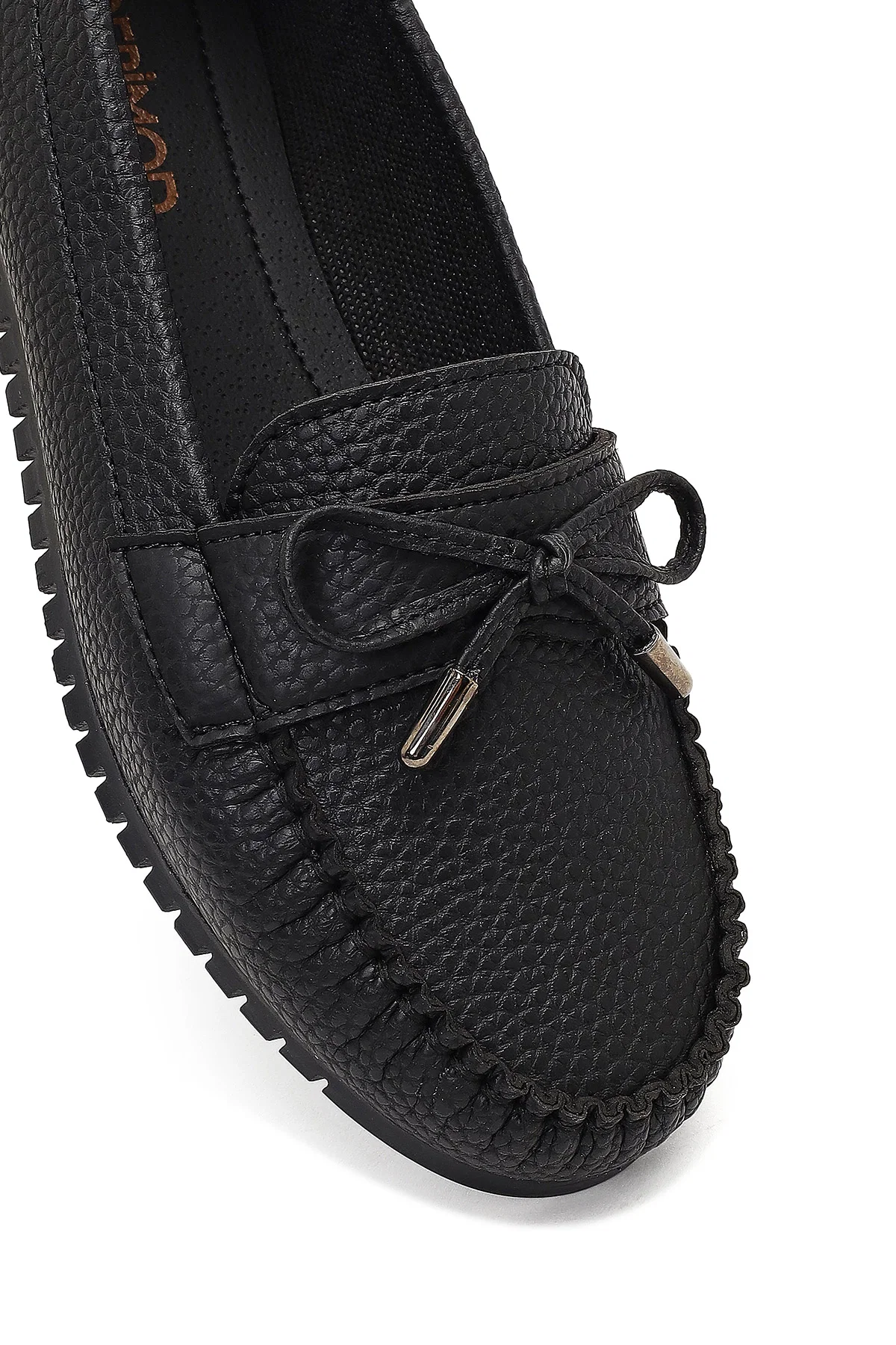 Kadın Siyah Tokalı Loafer - Image 9
