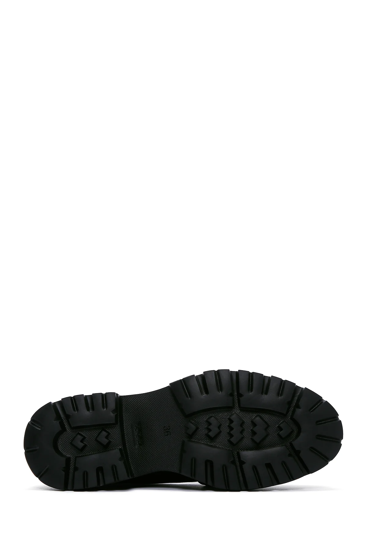 Kadın Siyah Tokalı Maskülen Loafer - Image 4