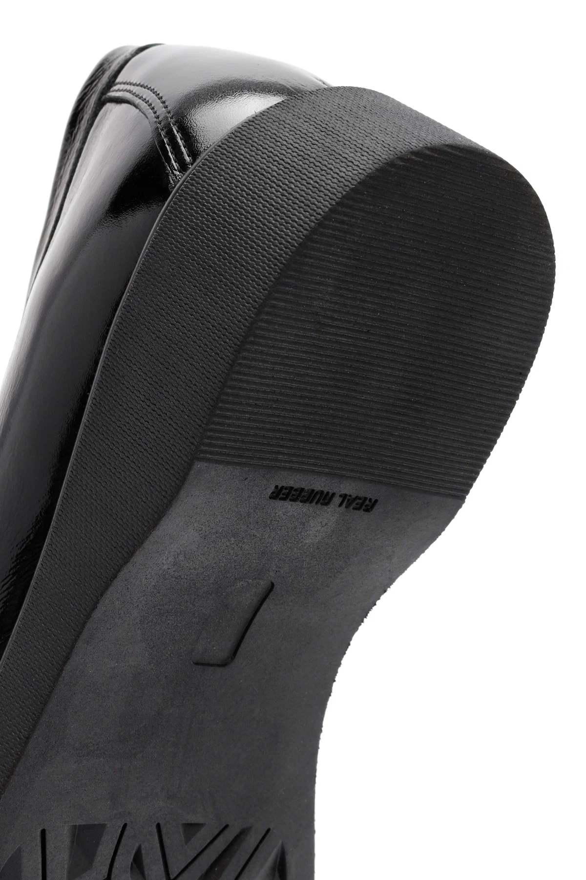 Kadın Siyah Tokalı Rugan Deri Comfort Loafer - Image 8