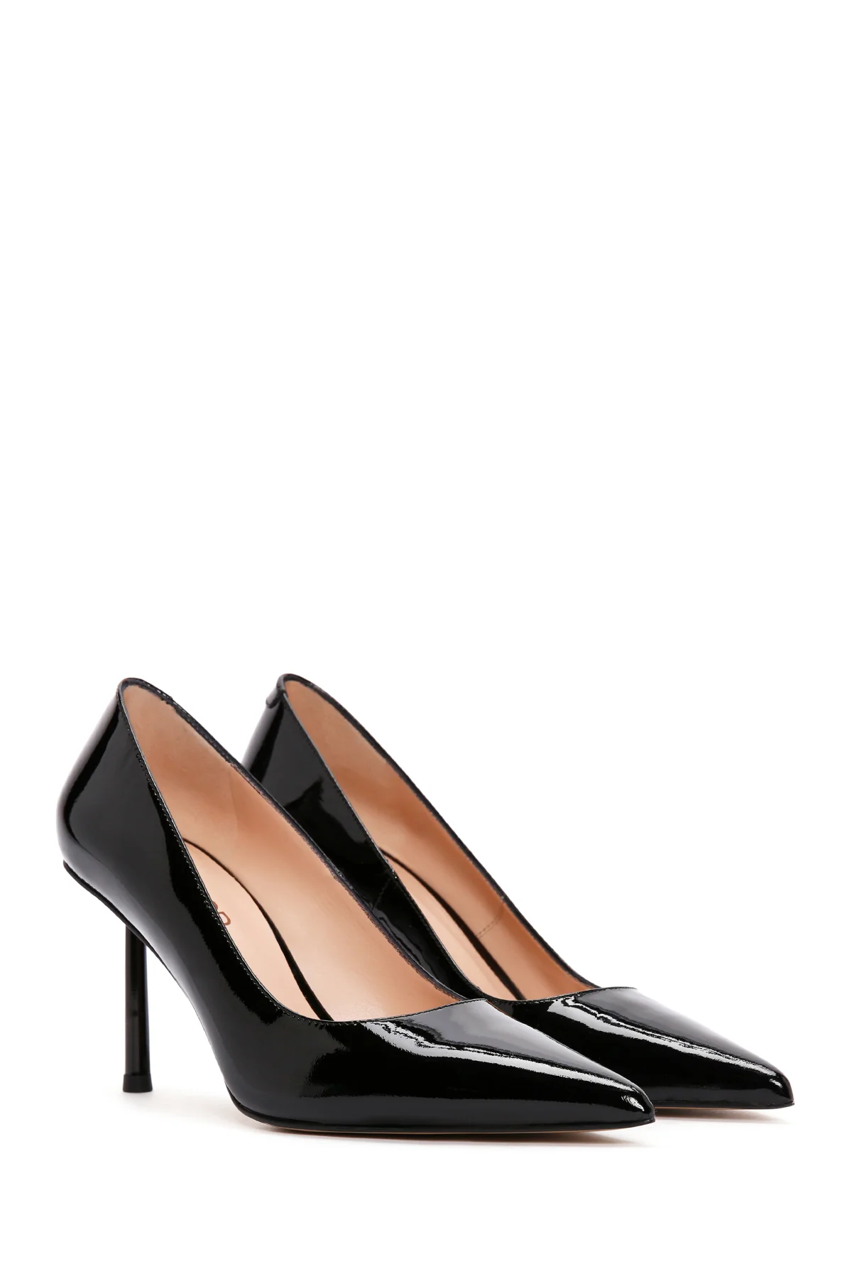 Kadın Siyah Topuklu Deri Stiletto - Image 4