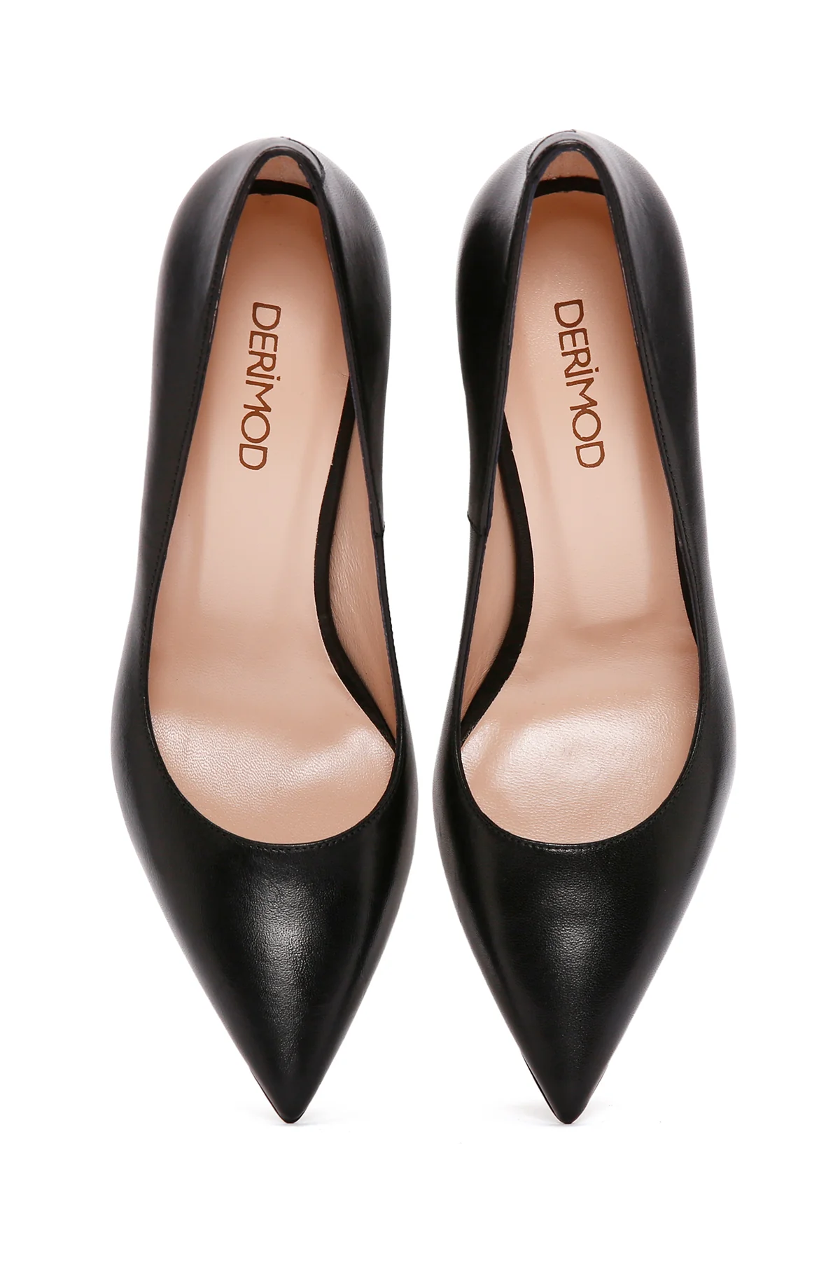 Kadın Siyah Topuklu Deri Stiletto - Image 7