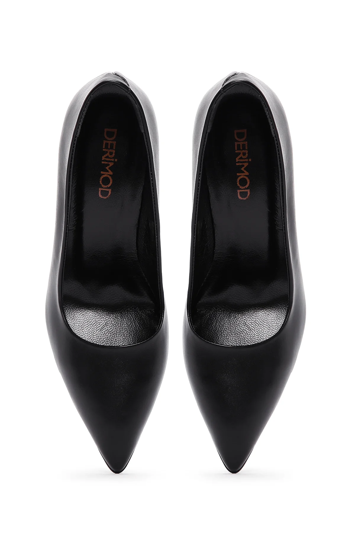 Kadın Siyah Topuklu Deri Stiletto - Image 7