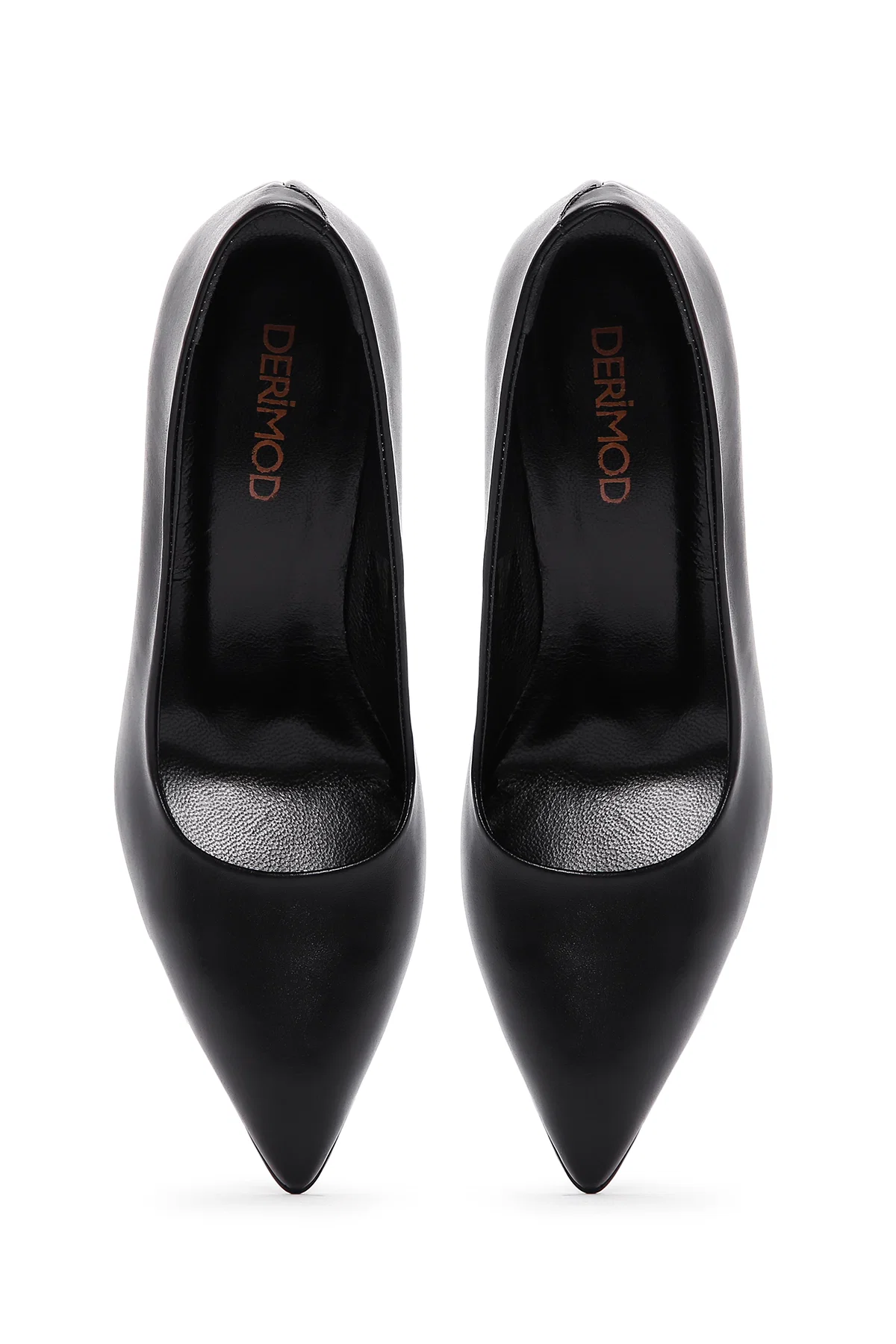 Kadın Siyah Topuklu Deri Stiletto - Image 7