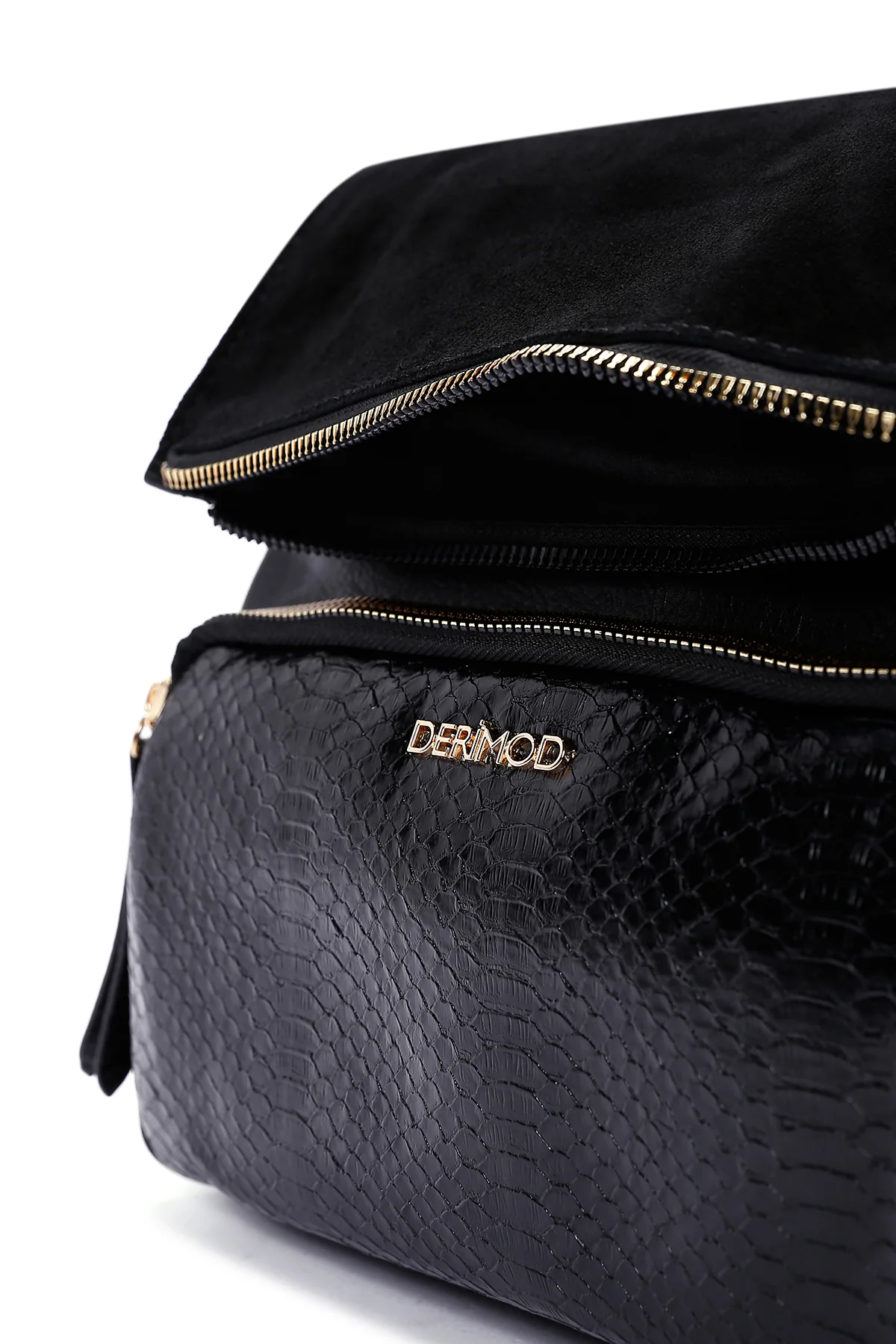 Kadın Siyah Uzun Askılı Baskılı Çapraz Çanta - Image 8