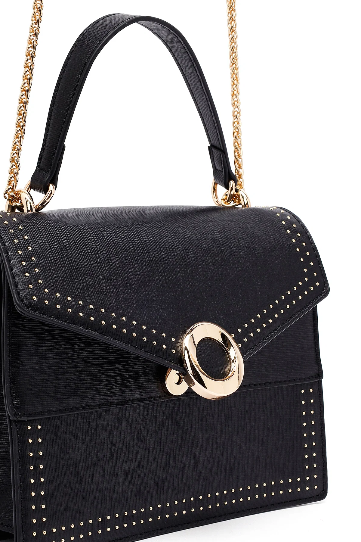 Kadın Siyah Uzun Askılı Klasik Kol Çantası - Image 9