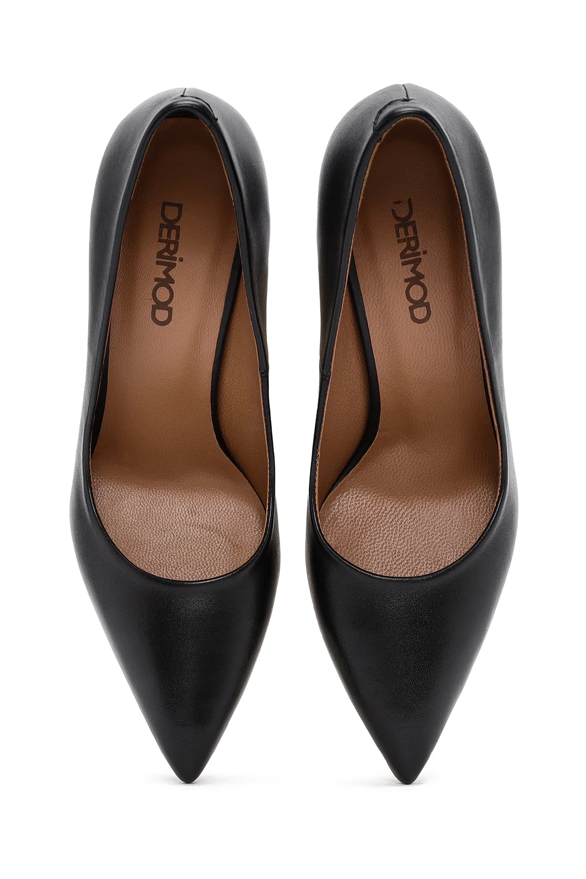 Kadın Siyah Yüksek İnce Topuklu Deri Stiletto - Image 8