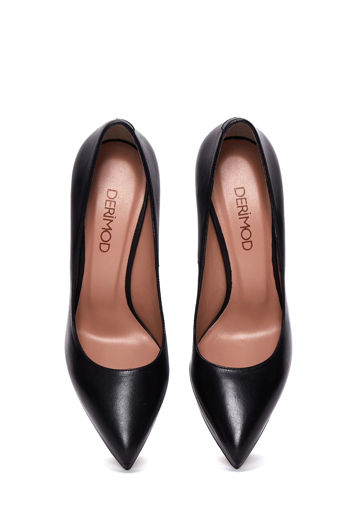 Kadın Siyah Yüksek Topuklu Deri Stiletto - Image 7