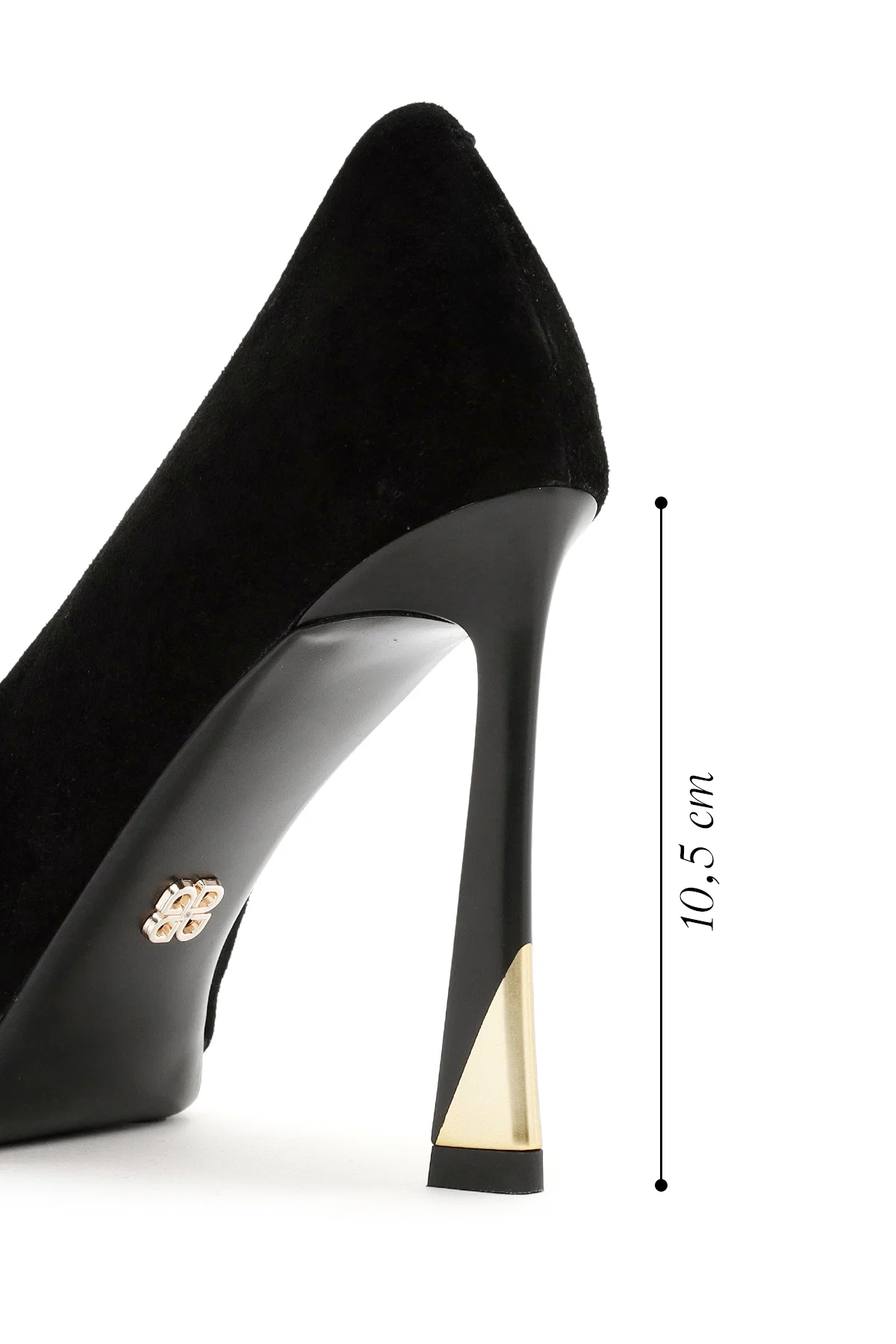 Kadın Siyah Yüksek Topuklu Süet Deri Stiletto - Image 2
