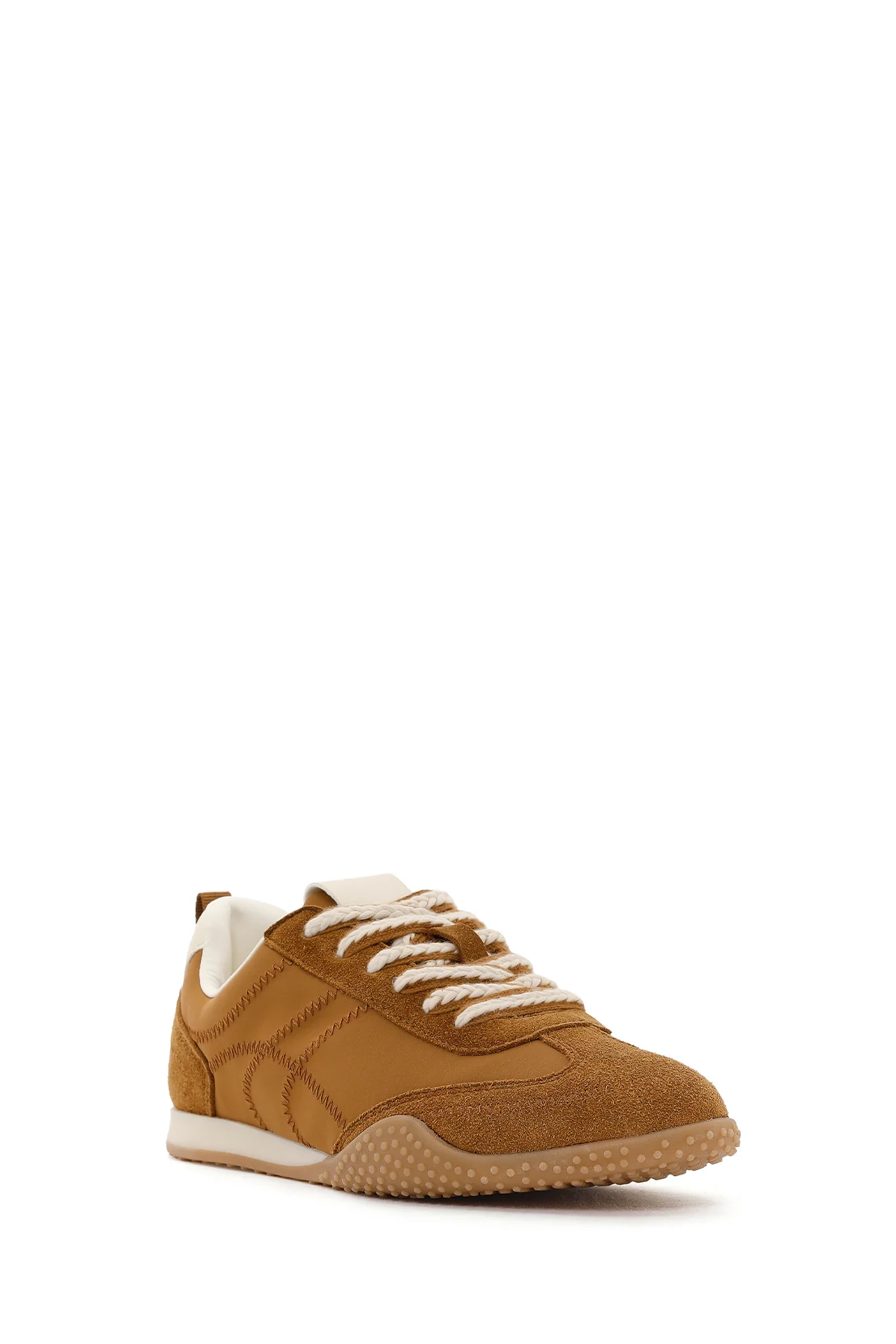 Kadın Taba Bağcıklı Deri Sneaker - Image 7
