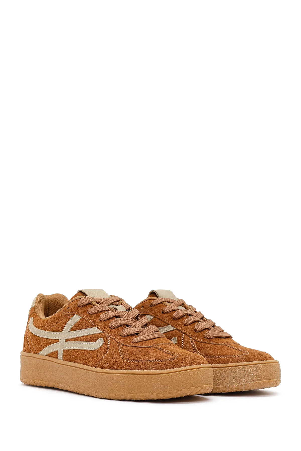 Kadın Taba Bağcıklı Kalın Tabanlı Sneaker - Image 2