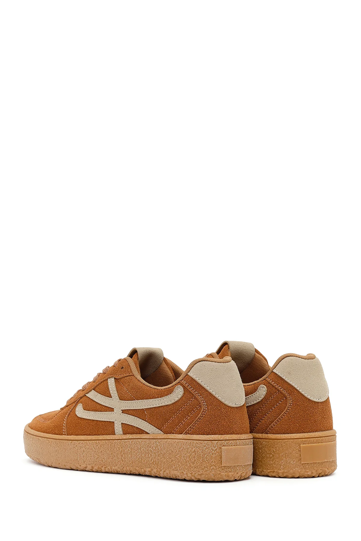 Kadın Taba Bağcıklı Kalın Tabanlı Sneaker - Image 6
