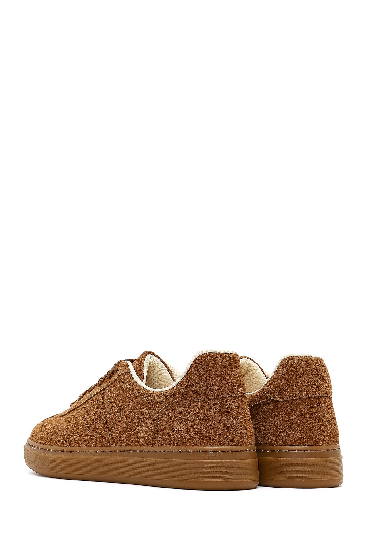 Kadın Taba Bağcıklı Kalın Tabanlı Süet Sneaker - Image 5