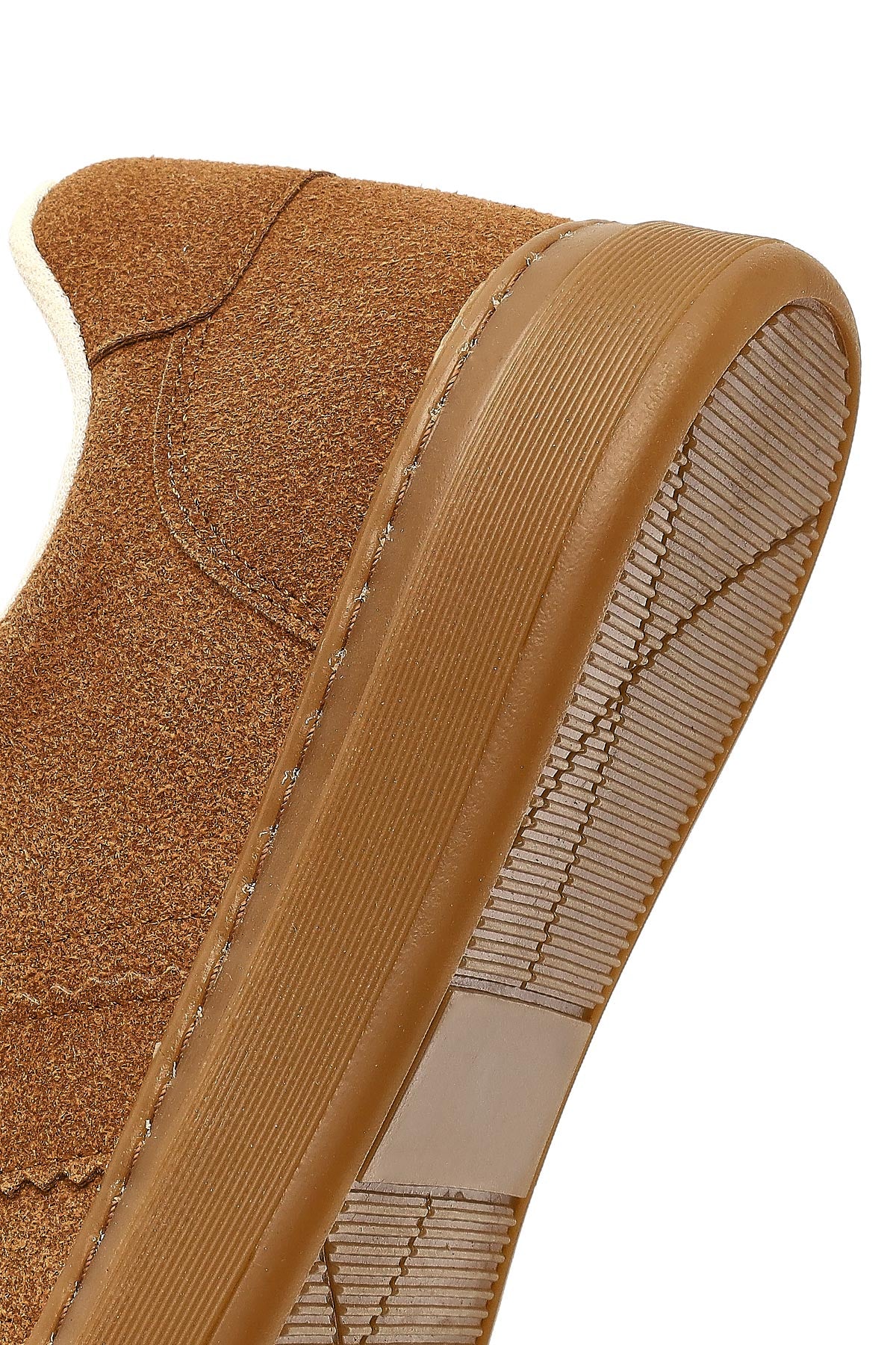 Kadın Taba Bağcıklı Kalın Tabanlı Süet Sneaker - Image 8
