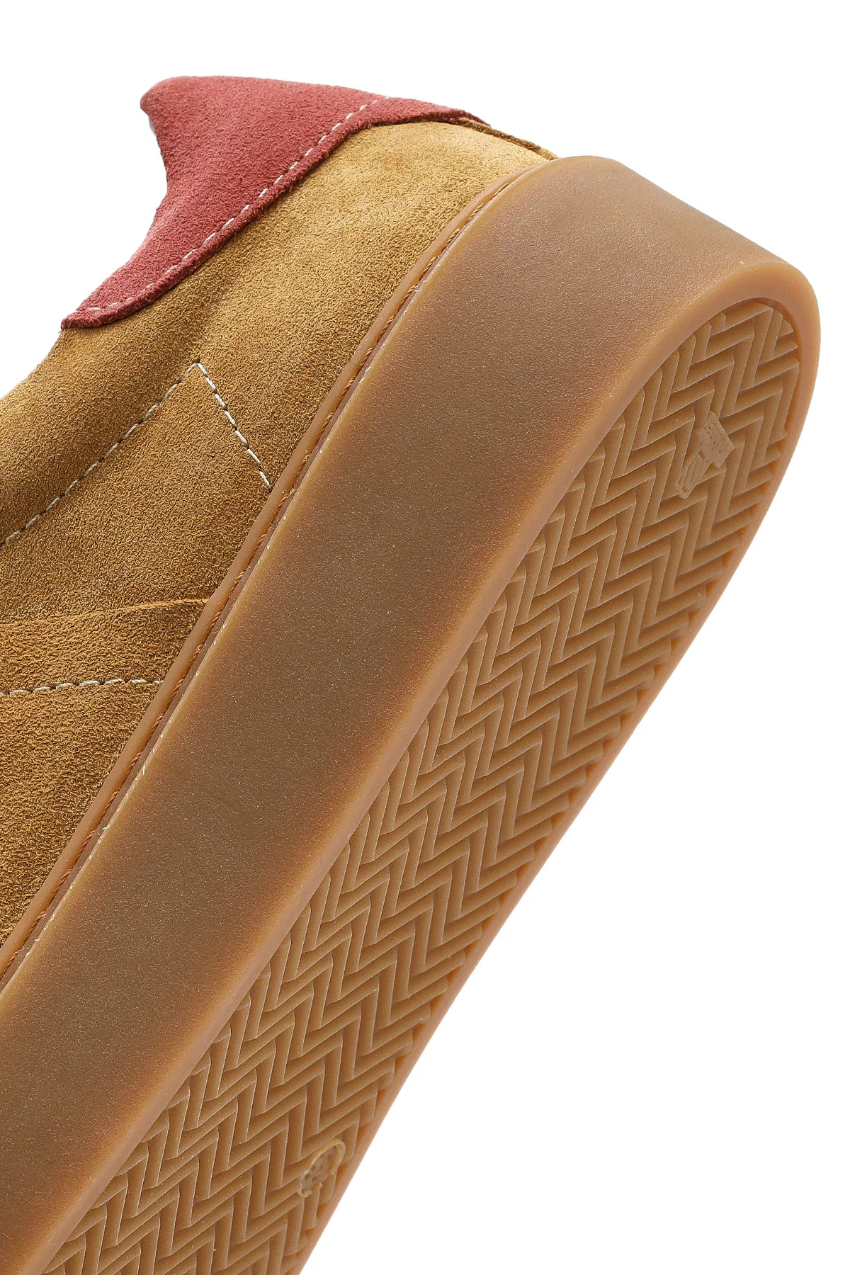 Kadın Taba Bağcıklı Süet Deri Sneaker - Image 8