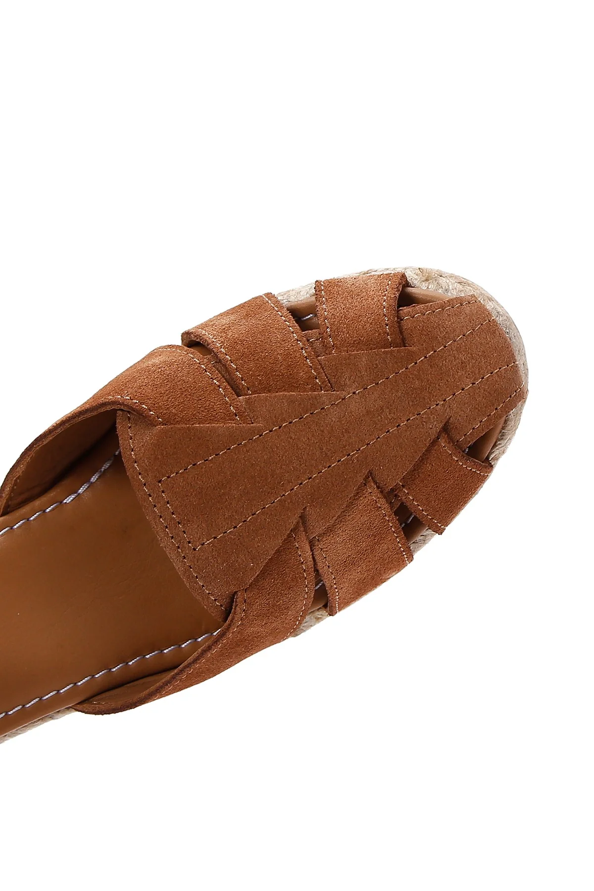 Kadın Taba Bilekten Bantlı Dolgu Topuklu Espadril - Image 8