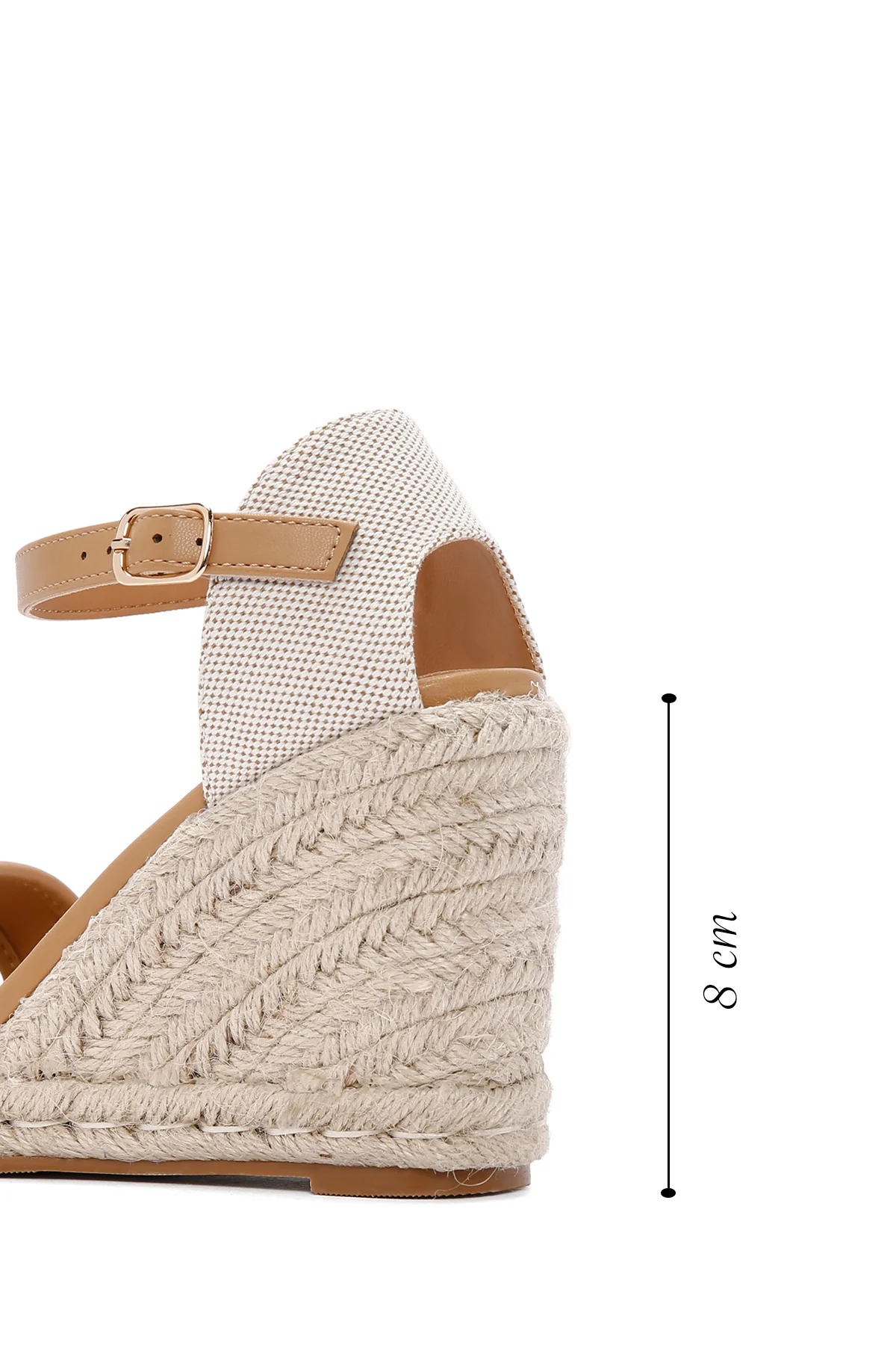 Kadın Taba Bilekten Bantlı Dolgu Topuklu Espadril - Image 2